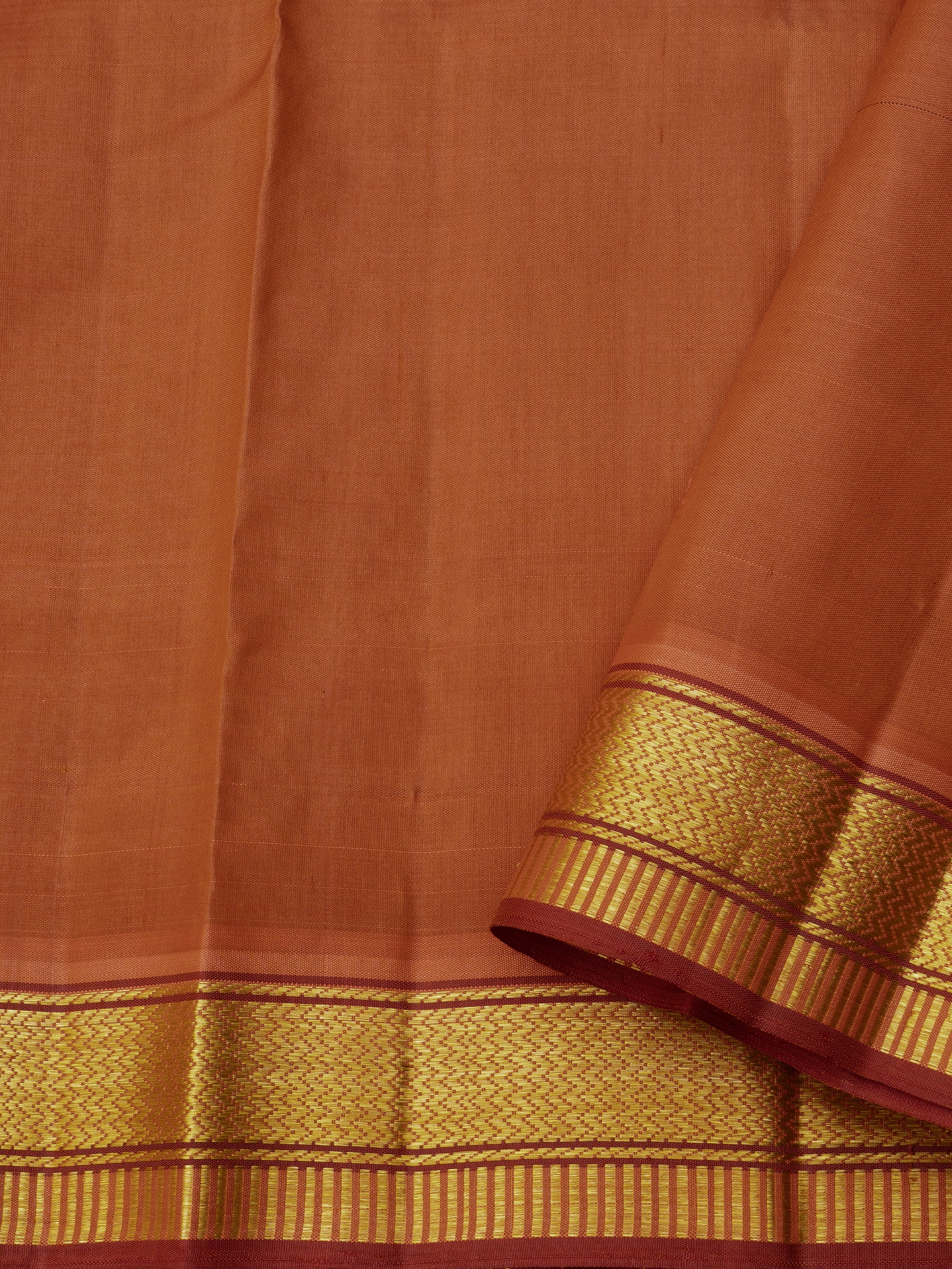 Chocolate brown Lotus butta / Arani Silk CLSA9934