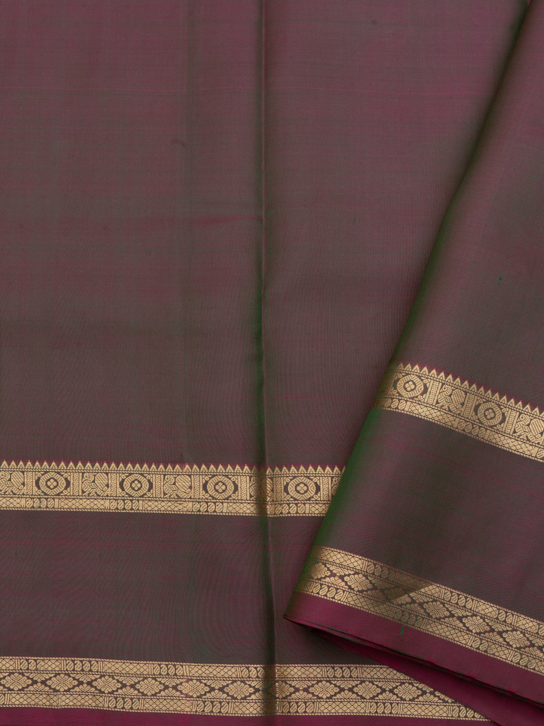Maanthulir shot pink rettapet border and unique pallu / Special Edition Silk CLSA6919