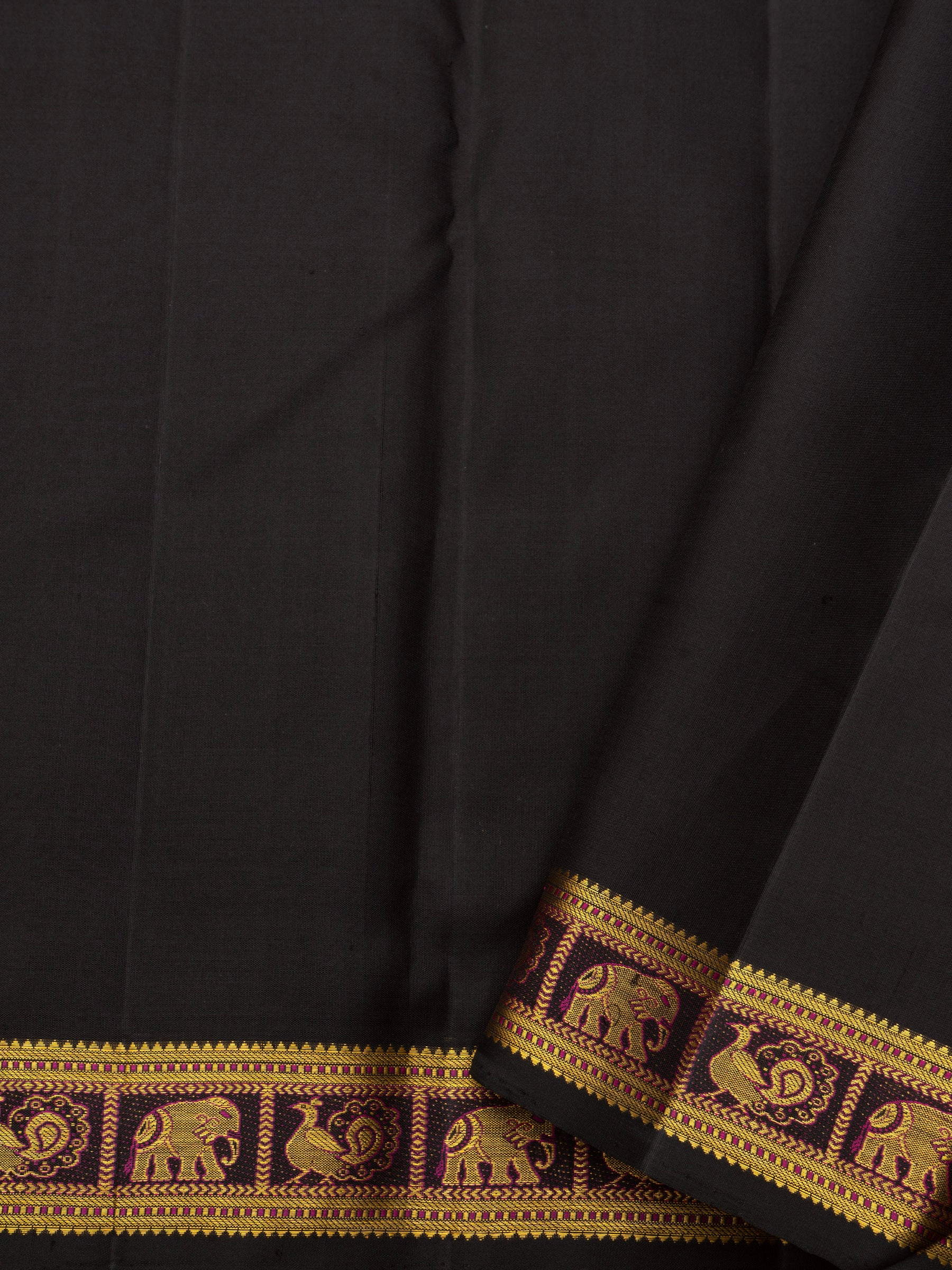 Black meenakari body butta / Arani Silk Saree CLSA9011