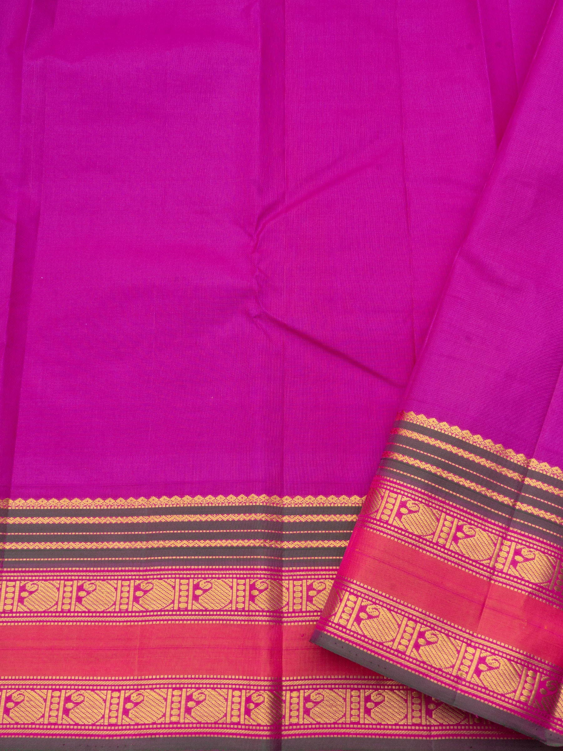 Pink varisapet border/ Arani Silk Saree CLSA9043