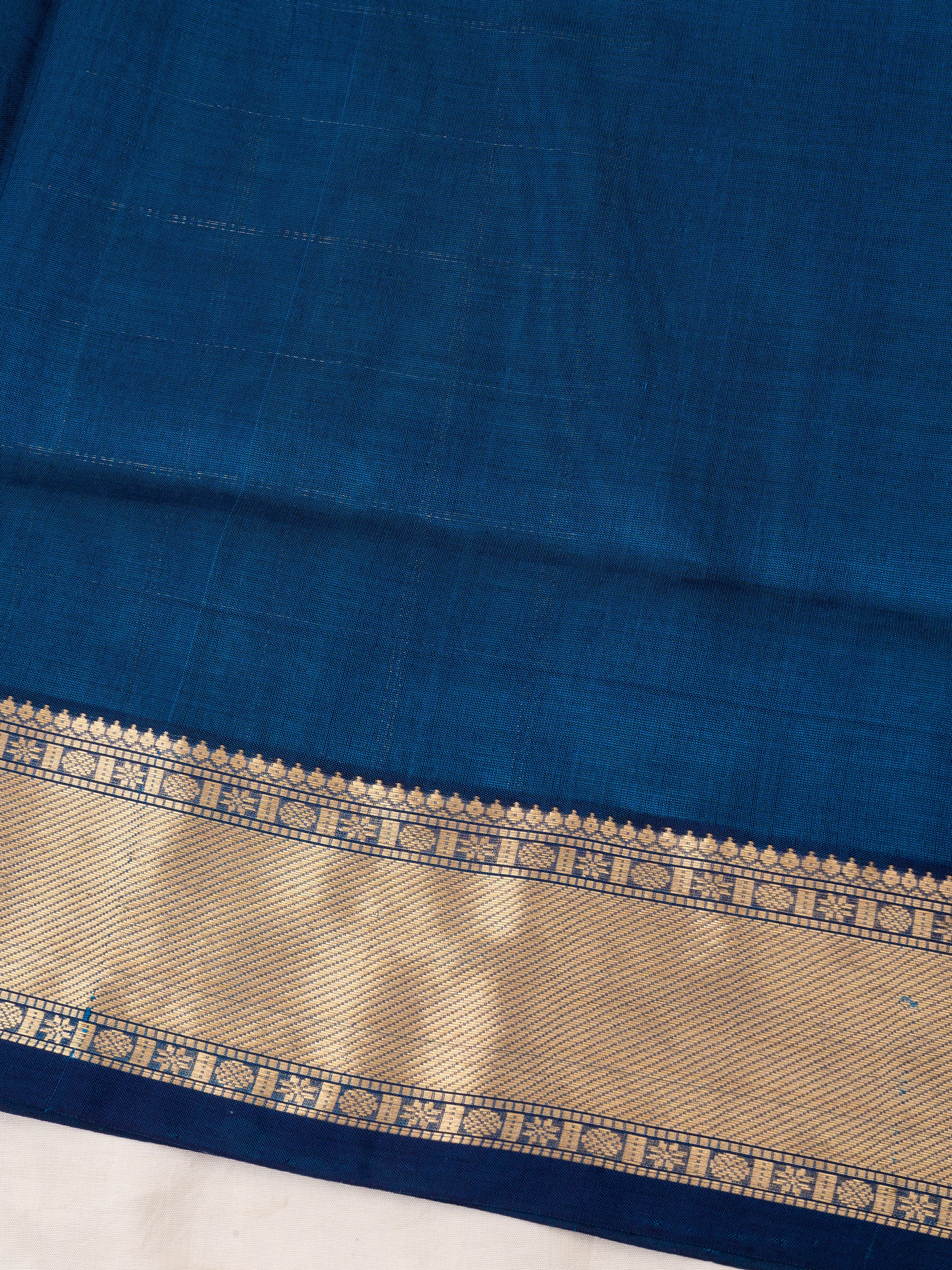 Teal blue kattam star butta / Silk Cotton Saree CLSA9736