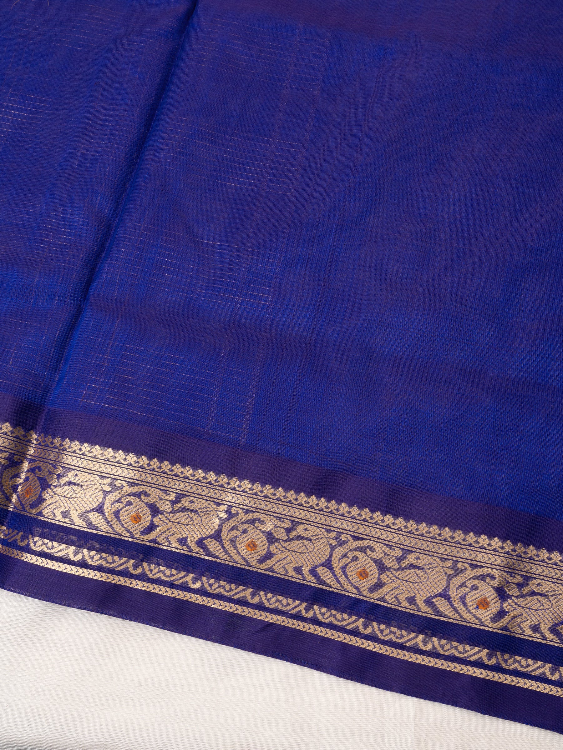 Ms blue vintage kattam / Premium Silk Cotton Saree CLSA9740