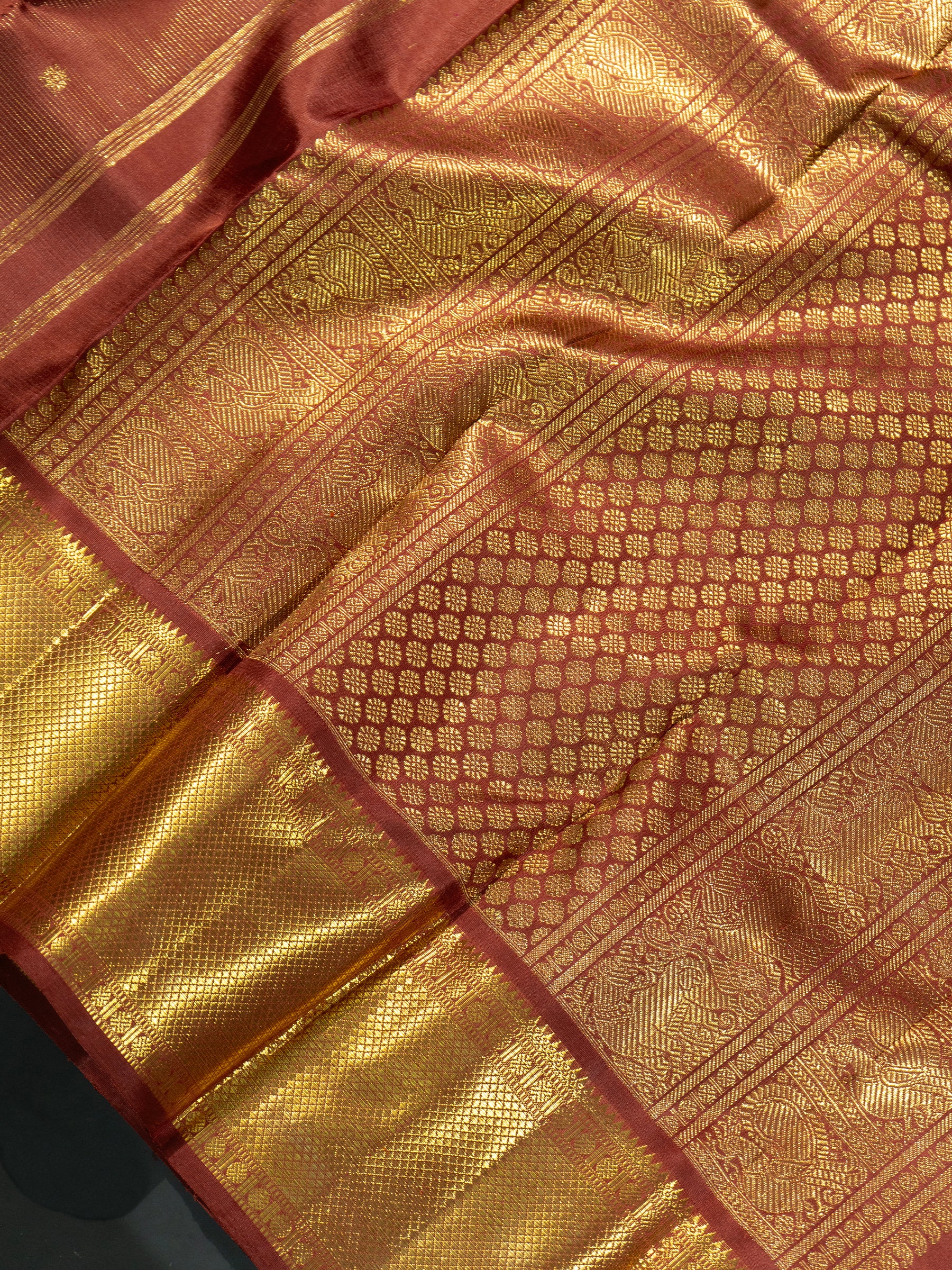 Chocolate brown Vairaoosi /Kanjipuram Silk Saree CLSA7733
