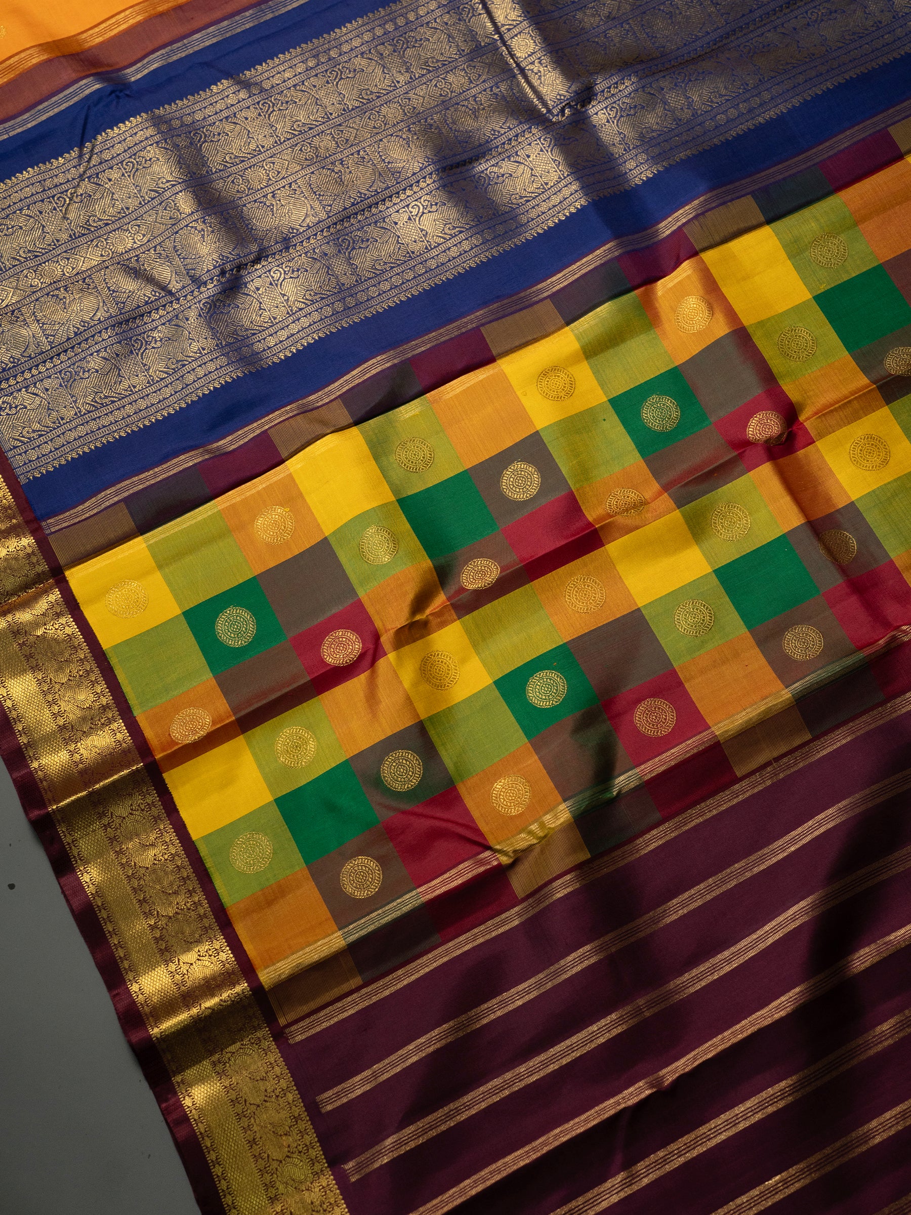 Triple Palla with Korvai / Kanjipuram Silk Saree CLSA10959