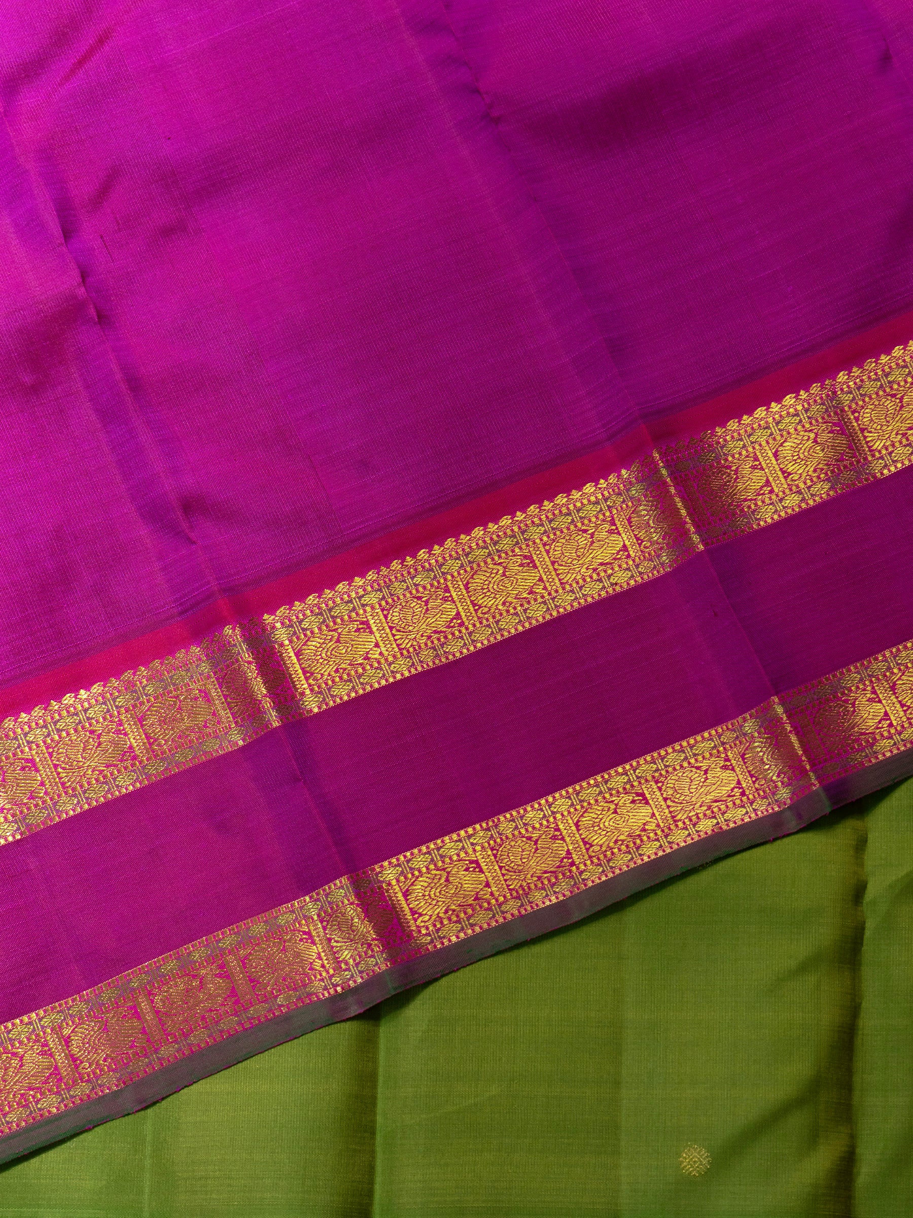 Parrot green retta pet / Kanjivaram Saree CLSA8060