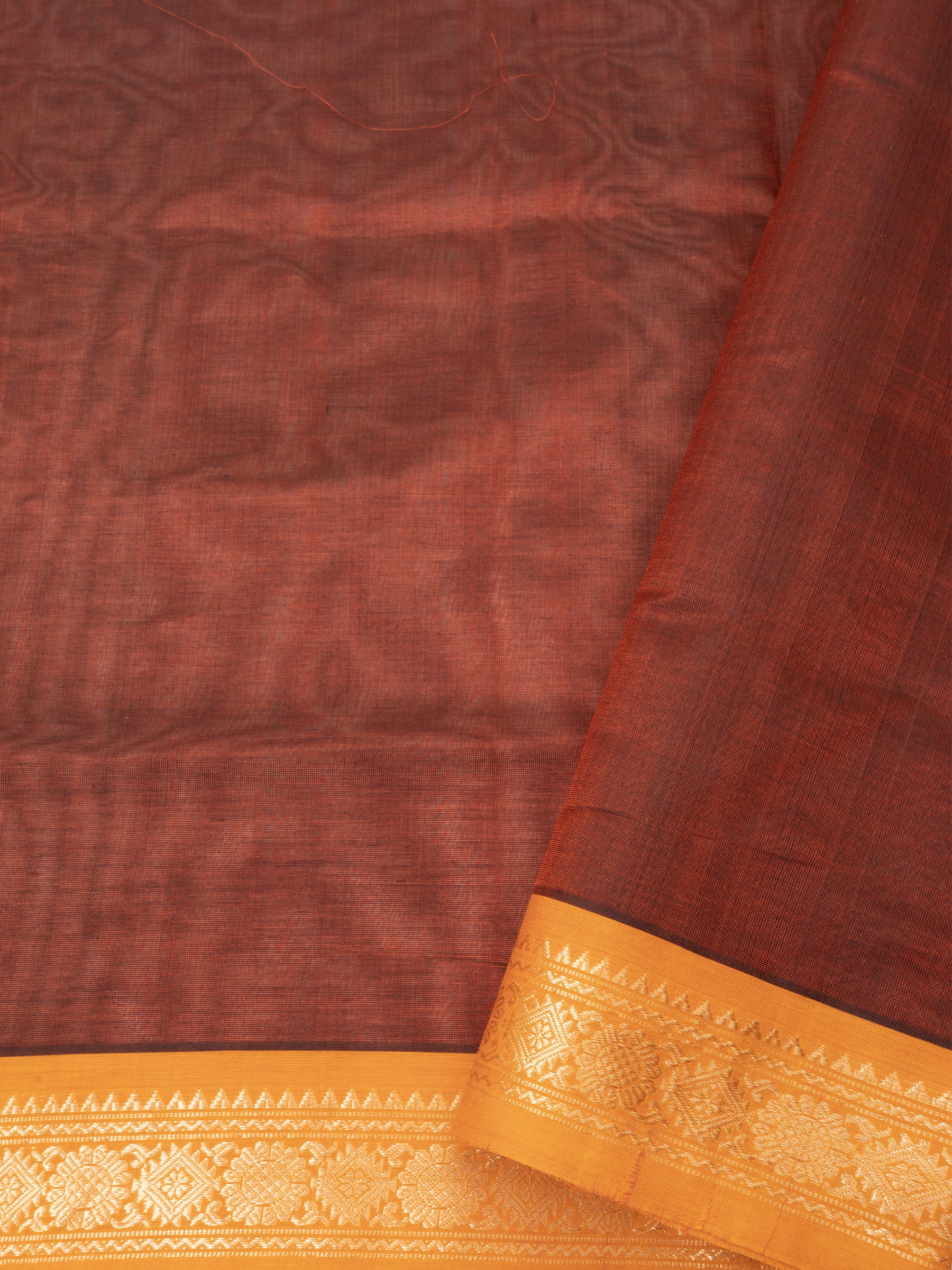 Rust and orange / Silk Cotton