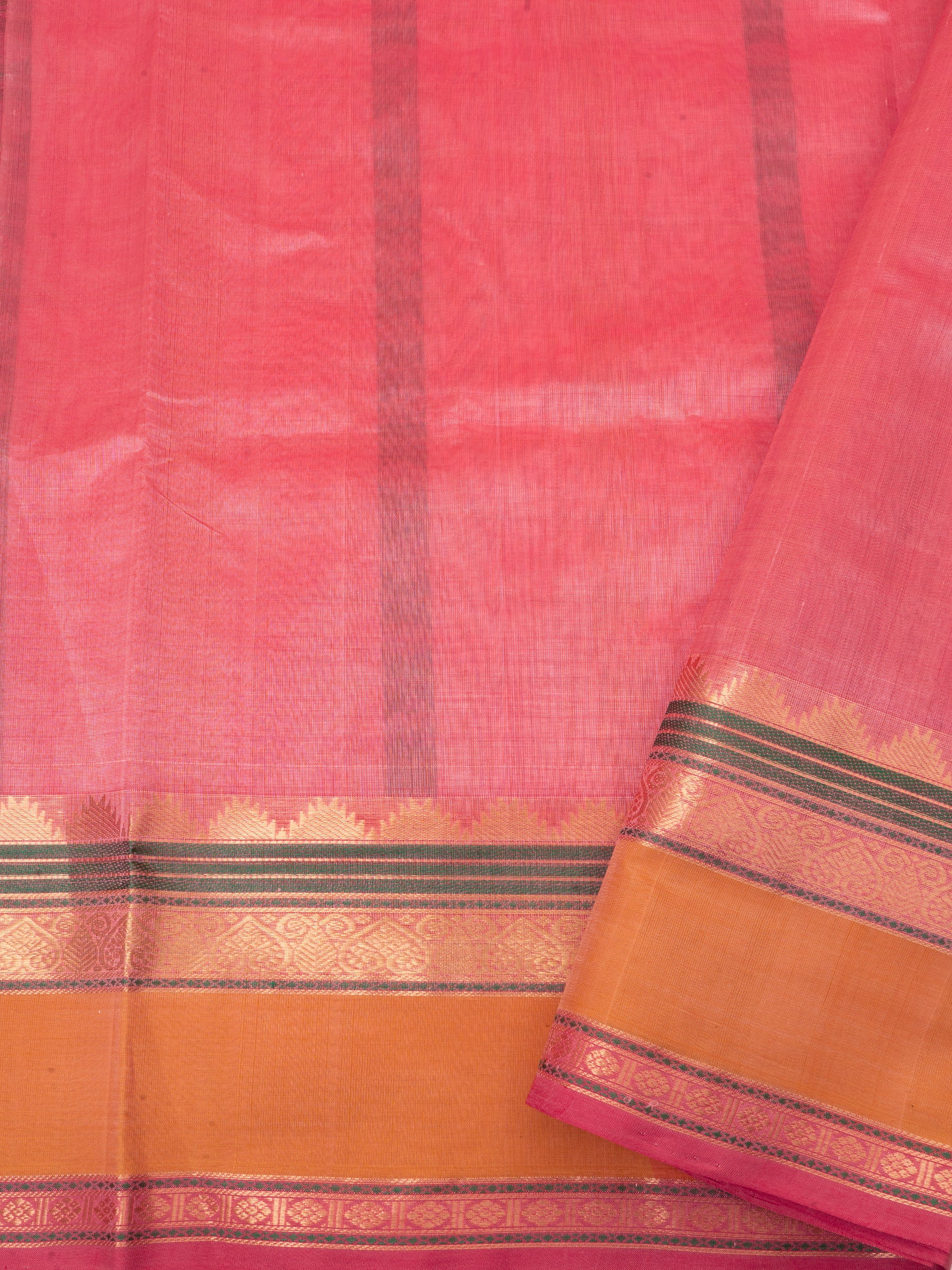 Peach kattam / Silk Cotton