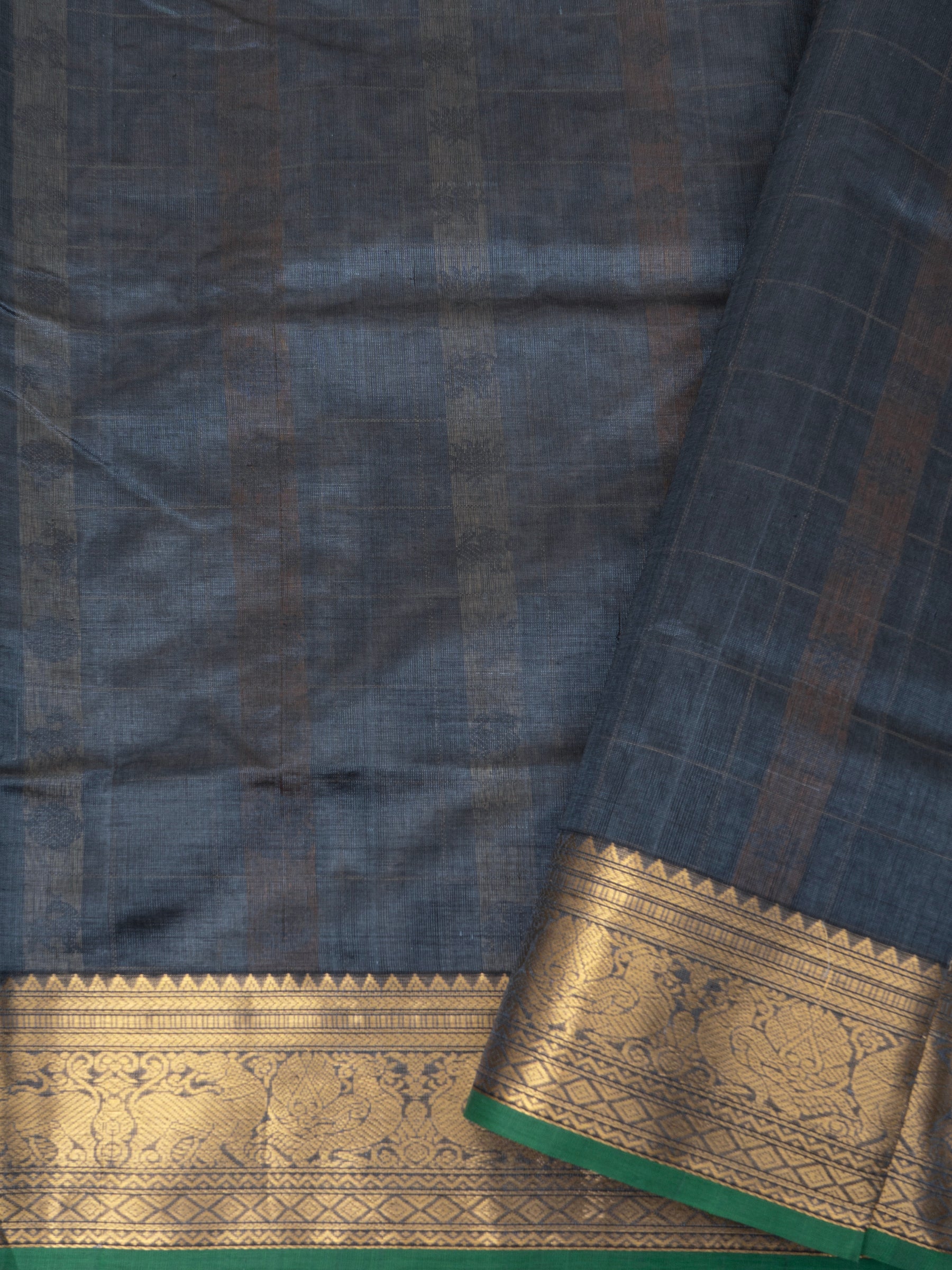 Grey multi butta / Silk Cotton Saree CLSA5237