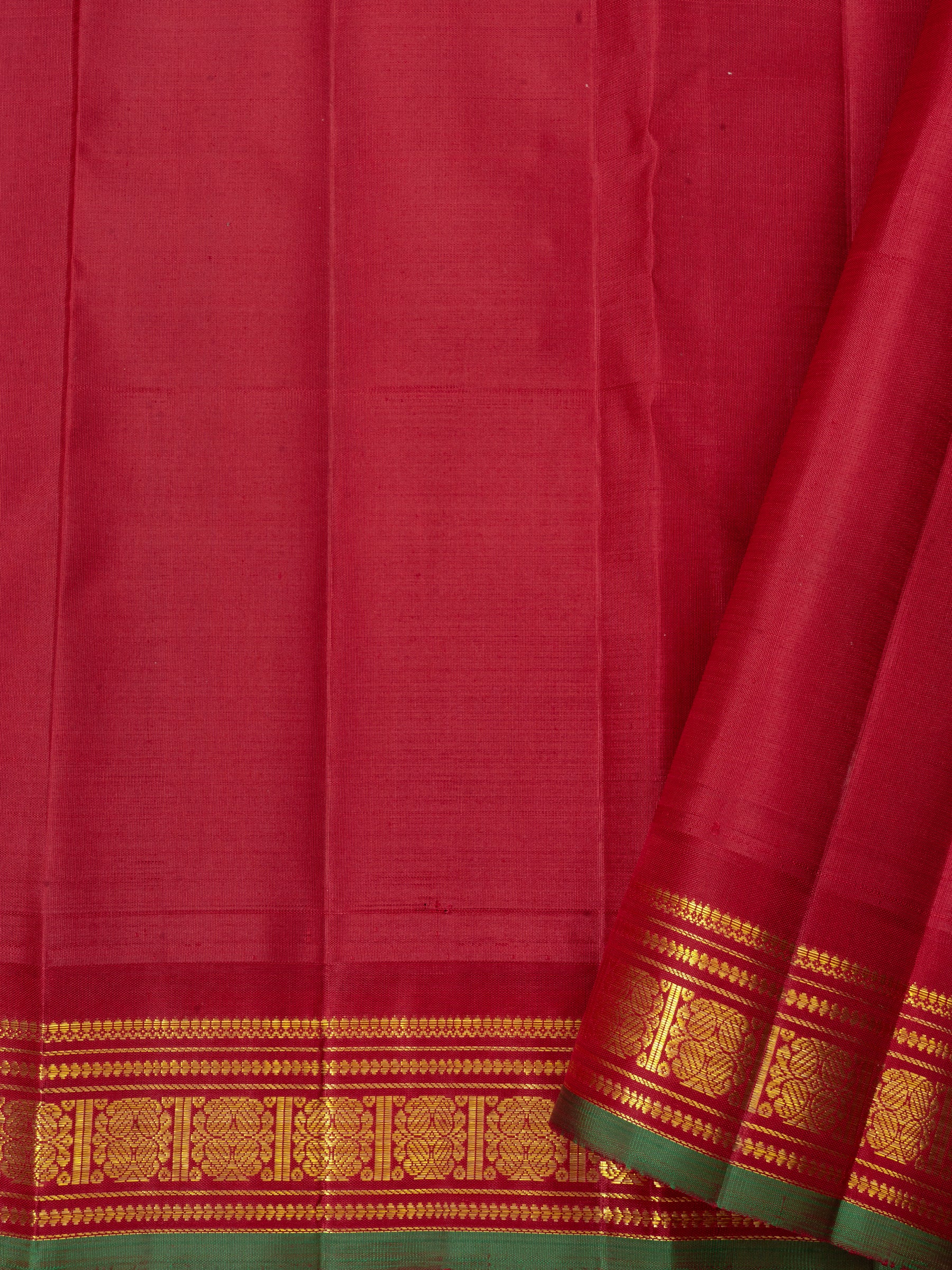 Dark navy blue and red kai korvai  bettu butta/ Kanjivaram Silk Saree CLSA6366