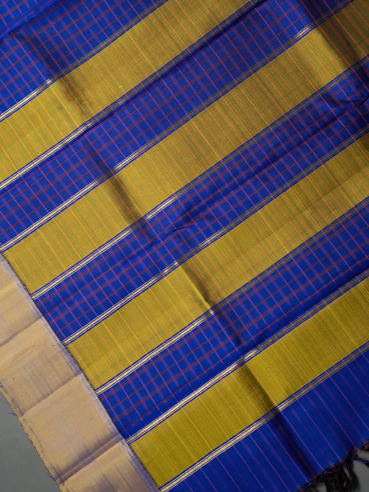 Chettinad kattam ganga Jamuna Kanjipuram Silk Saree CLSA10339
