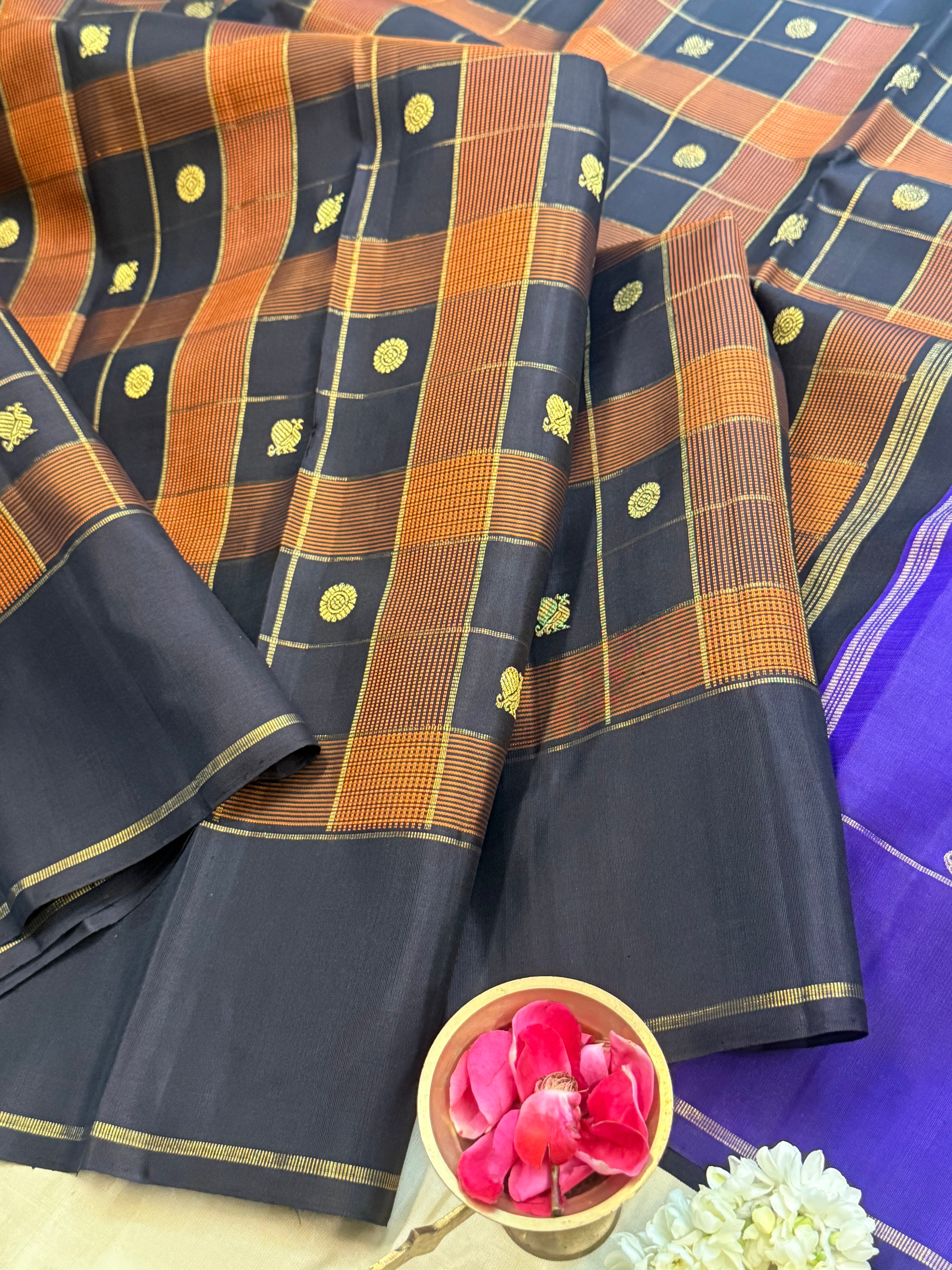 Chettinad kattam Butta / Kanjipuram silk