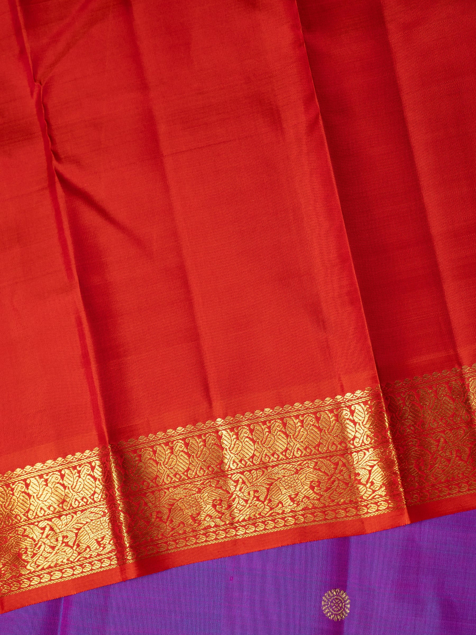 Purple shot Korvai Kanjipuram Silk Saree CLSA10162