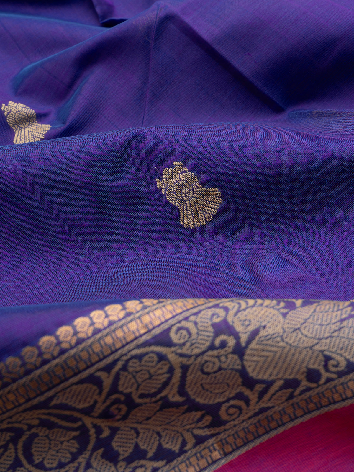 Blue thread butta/Silk Cotton Saree CLSA10199