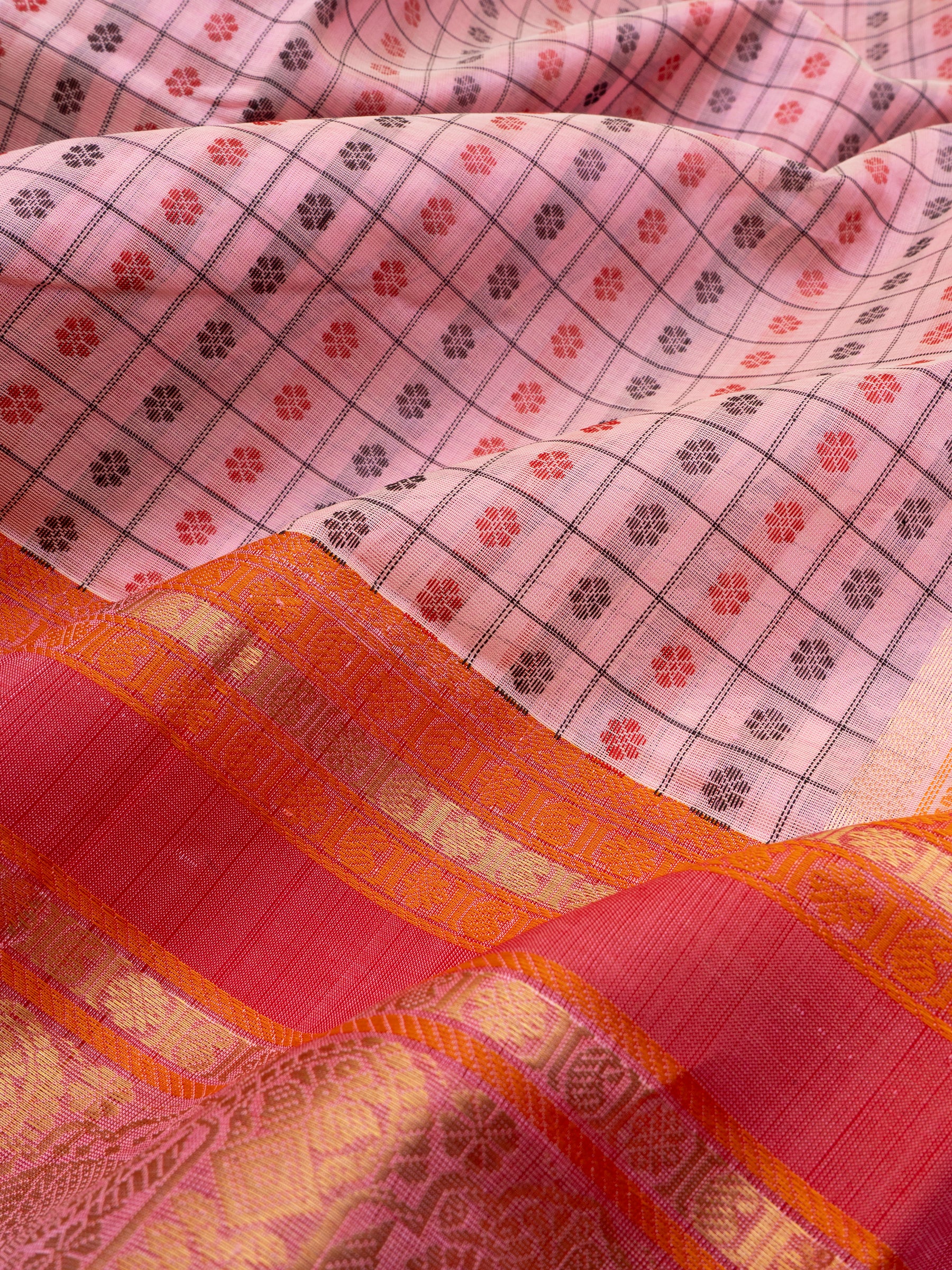 Baby pink lakshambutta/ Silk Cotton Saree CLSA10275