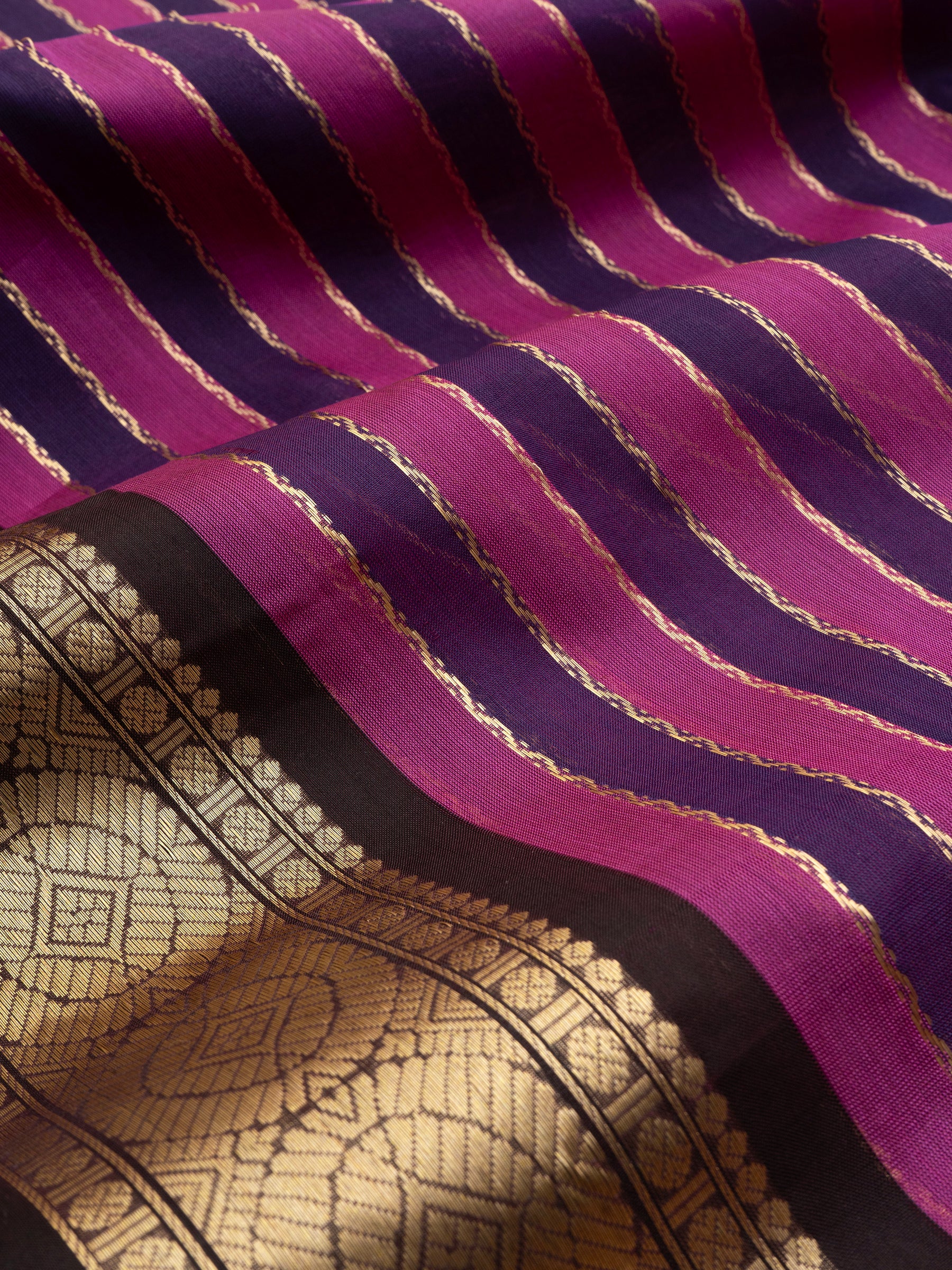 Purple and magenta pink veldhari /Silk Cotton Saree CLSA10297