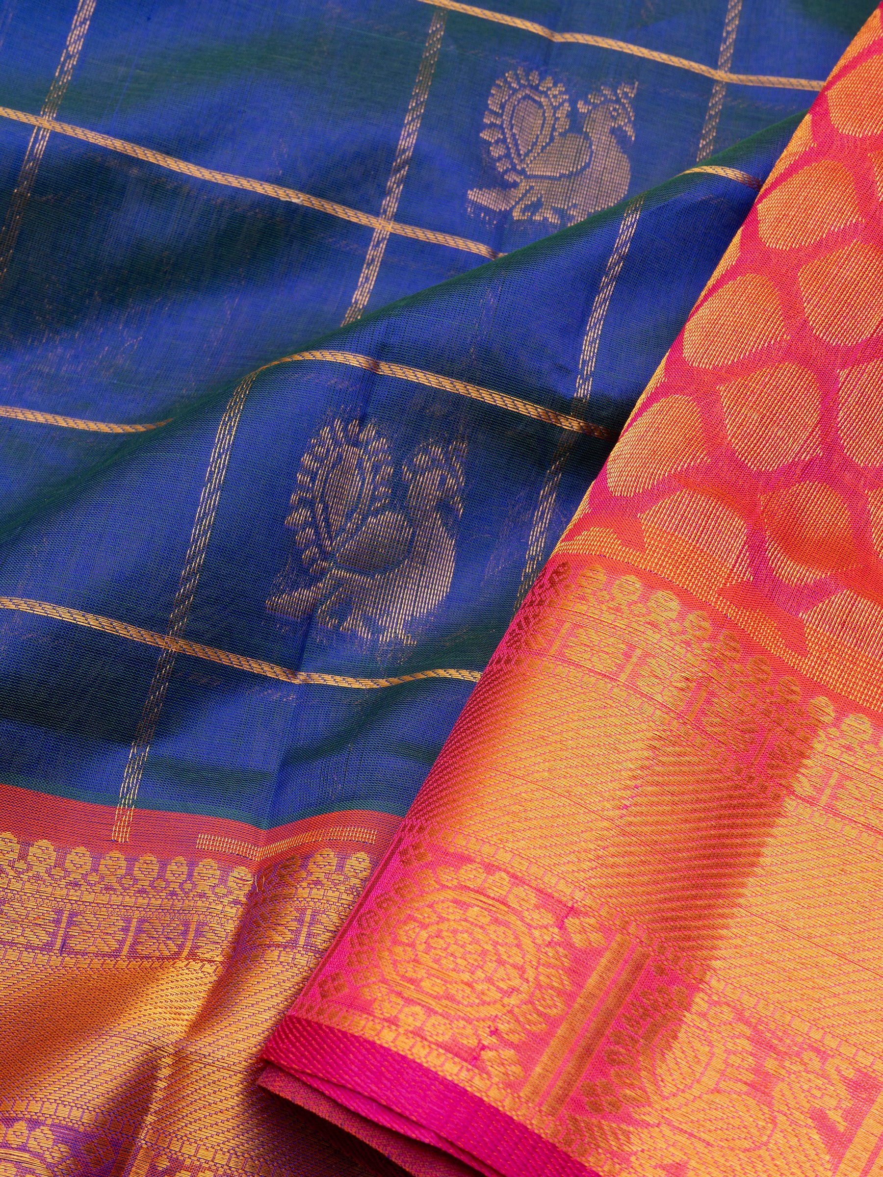 Mayilkazhuthu kattam butta / Silk Cotton CLSA10421