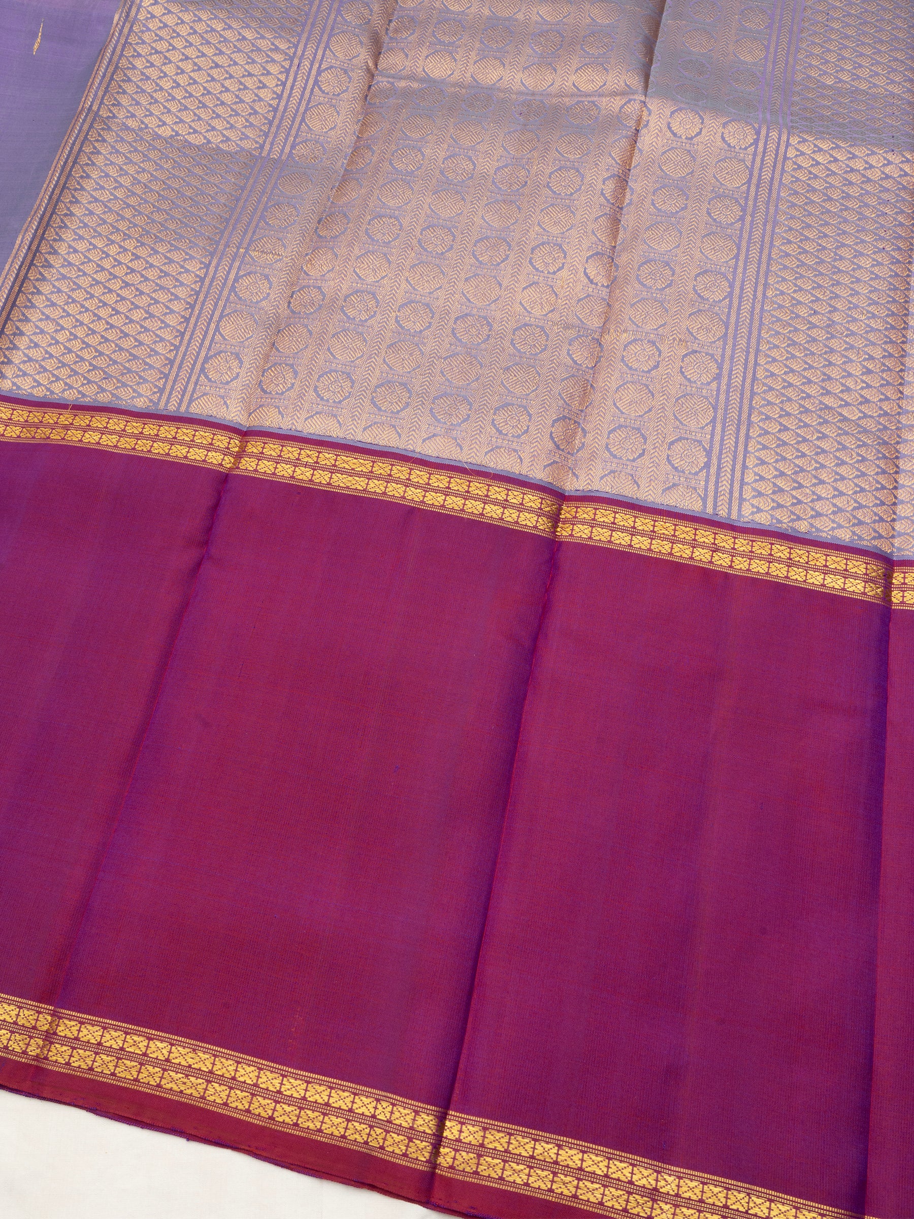 Lavender mubbagam ganga jamuna/ Arani Silk Saree CLSA10845