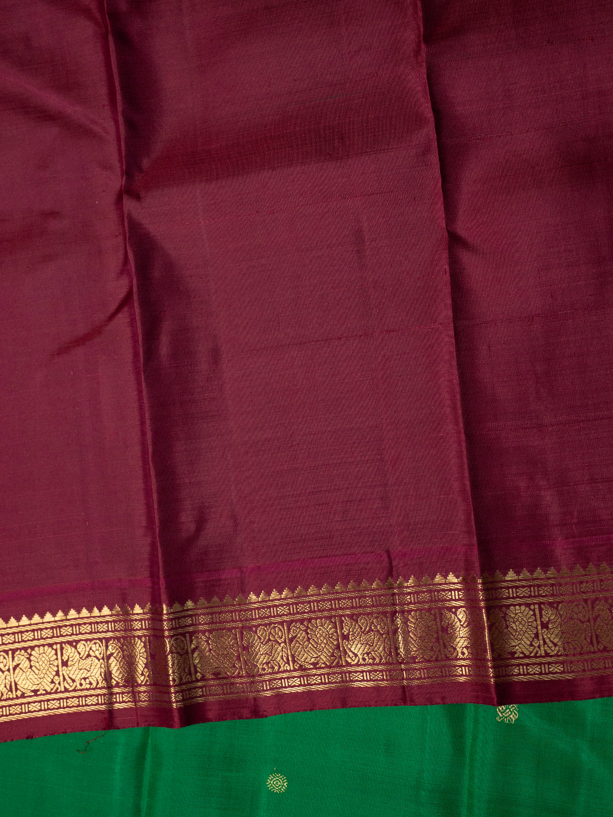 Green and Araku Korvai /Kanjipuram Silk Saree CLSA10848