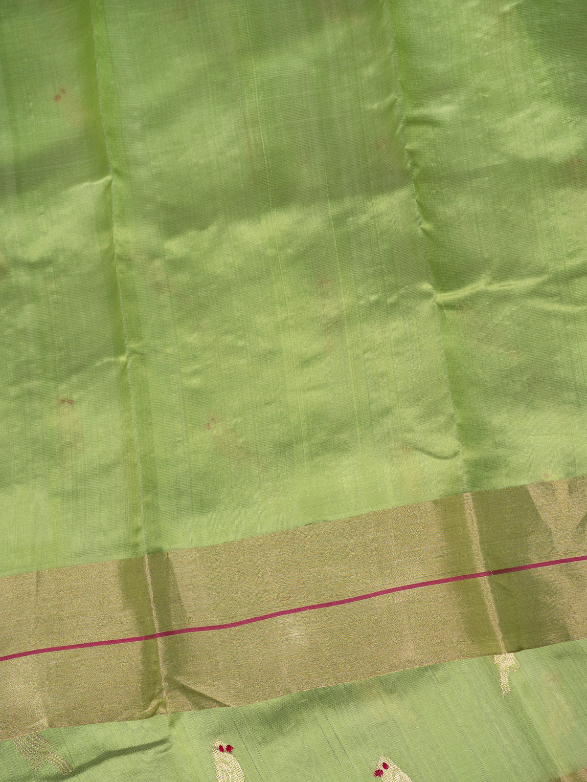 Parrot green with parrot meenakari butta/ Chanderi silk Saree CLSA10877
