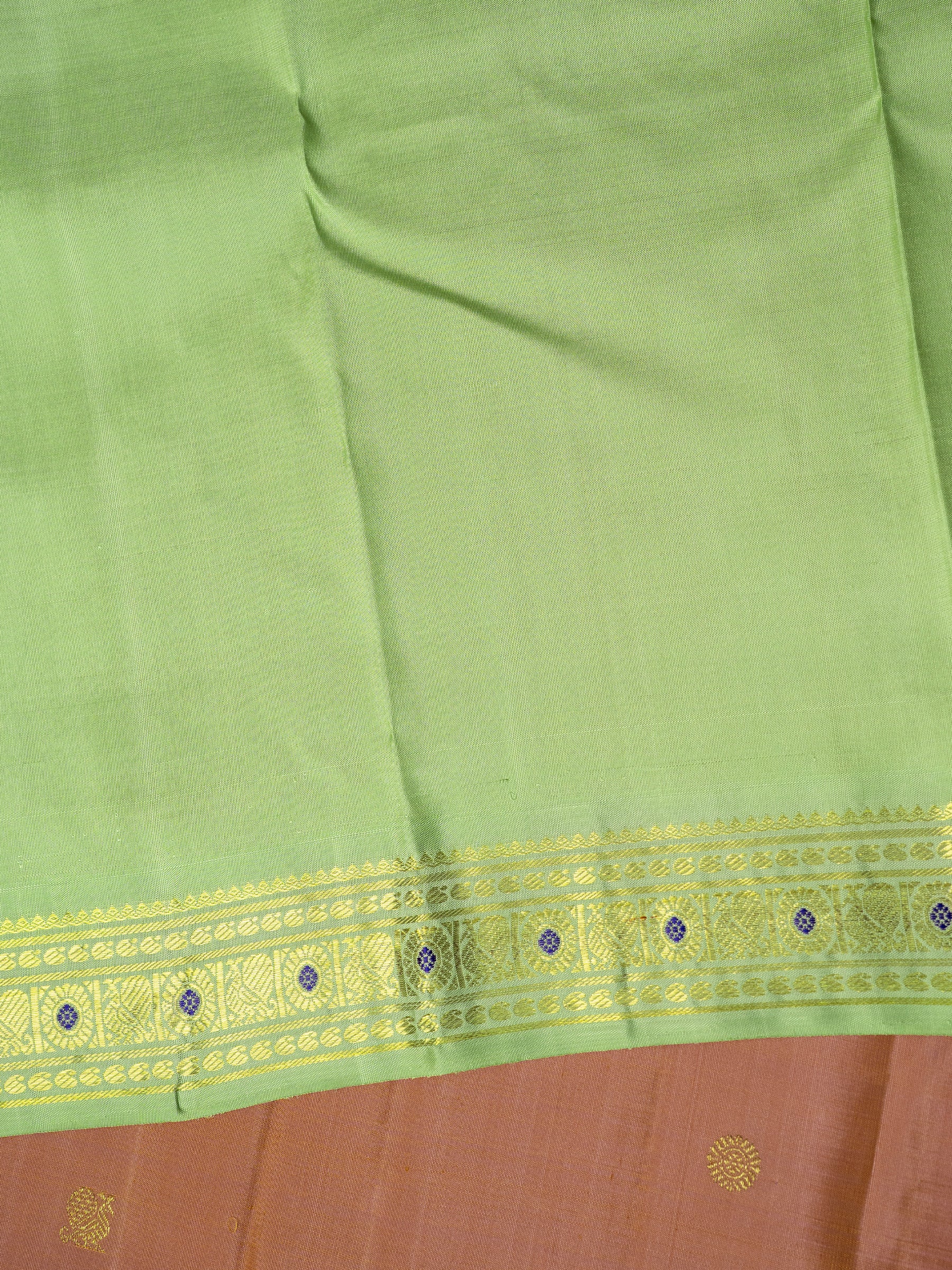 Pink shot korvai / Kanjipuram Silk Saree CLSA10970