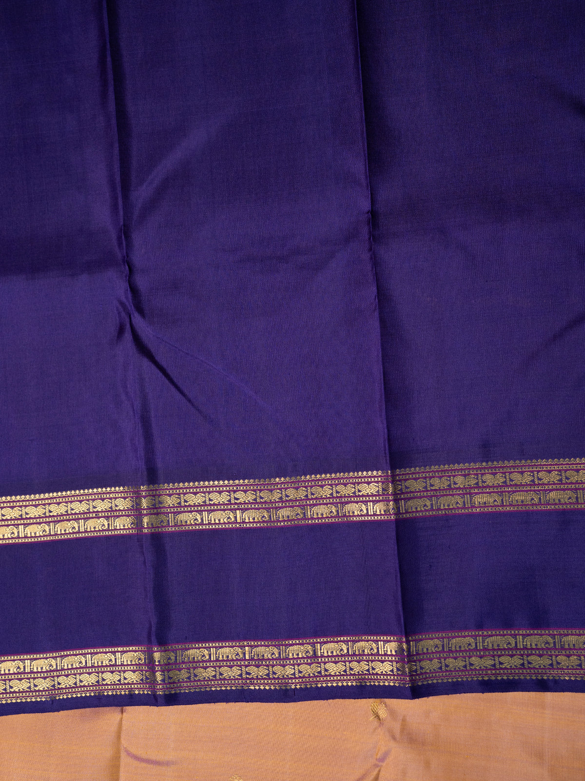 Vintage style Korvai Pure Kanjipuram Silk Saree CLSA10973