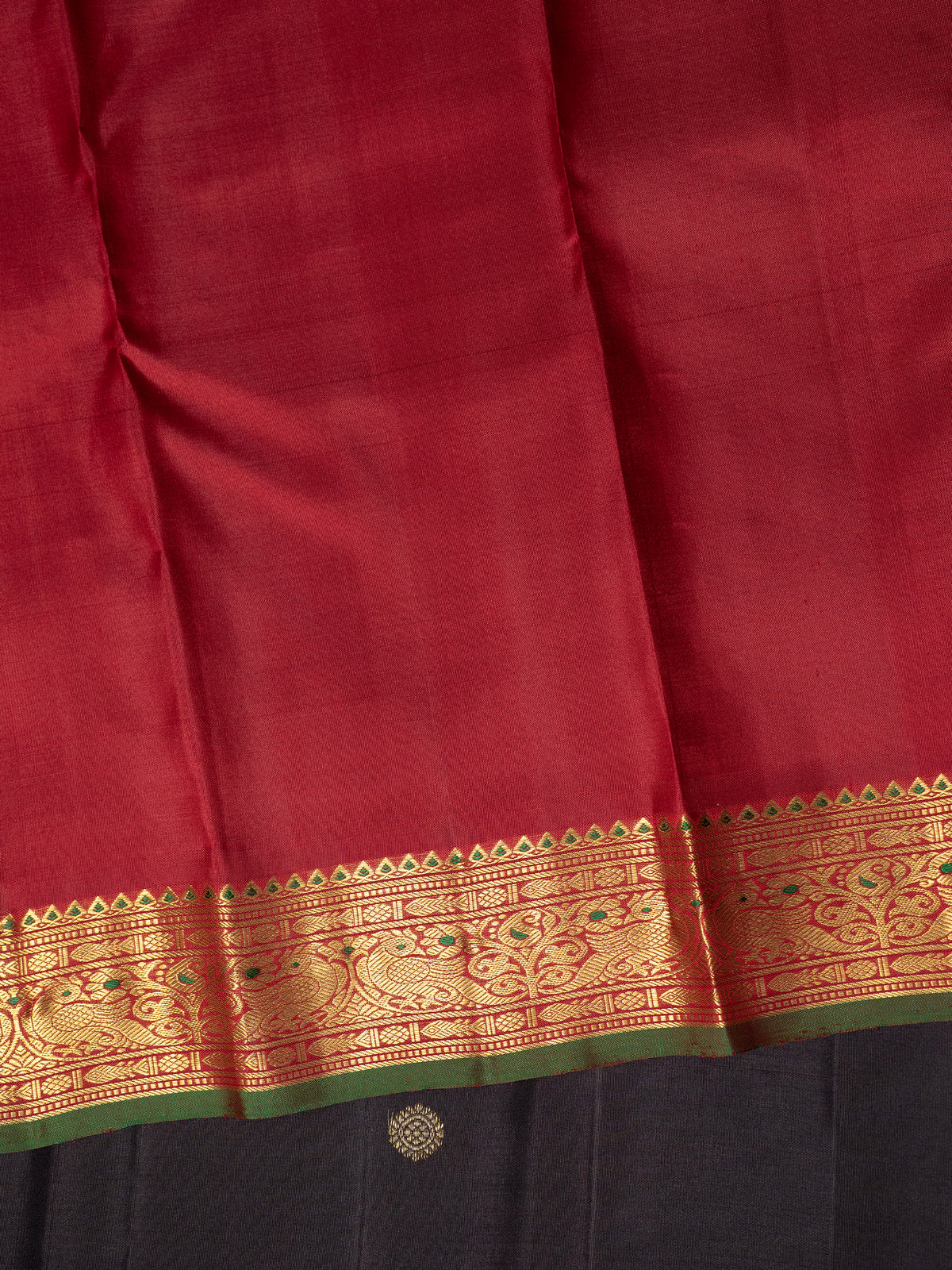 Deep Kanchana double Palla / Kanjipuram Silk Saree CLSA11004