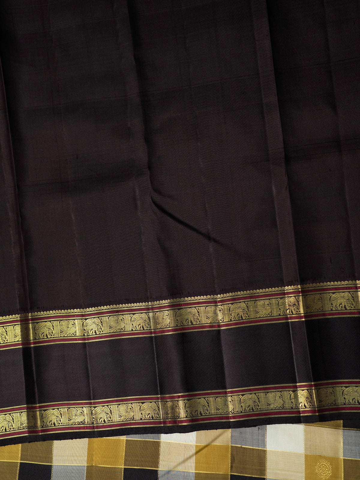 Pastel Zari Kattam with butta Korvai pure Zari /Kanjipuram Silk Saree CLSA11075