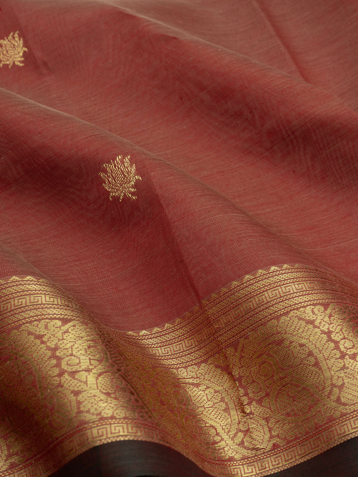 Rustic Lotus butta / Silk Cotton Saree CLSA11502