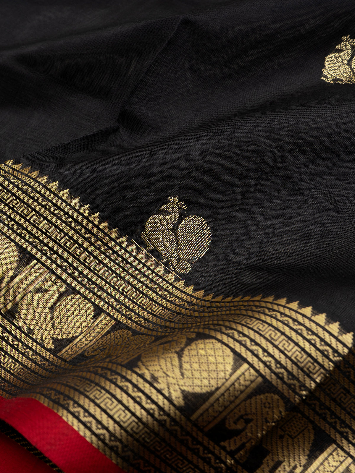 Black bettu butta/ Silk Cotton Saree CLSA11836