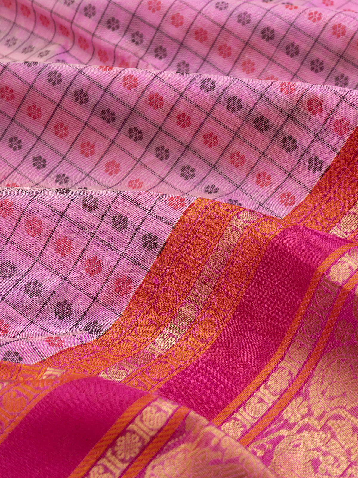 Pastel pink lakshambutta/ Silk Cotton Saree CLSA11849