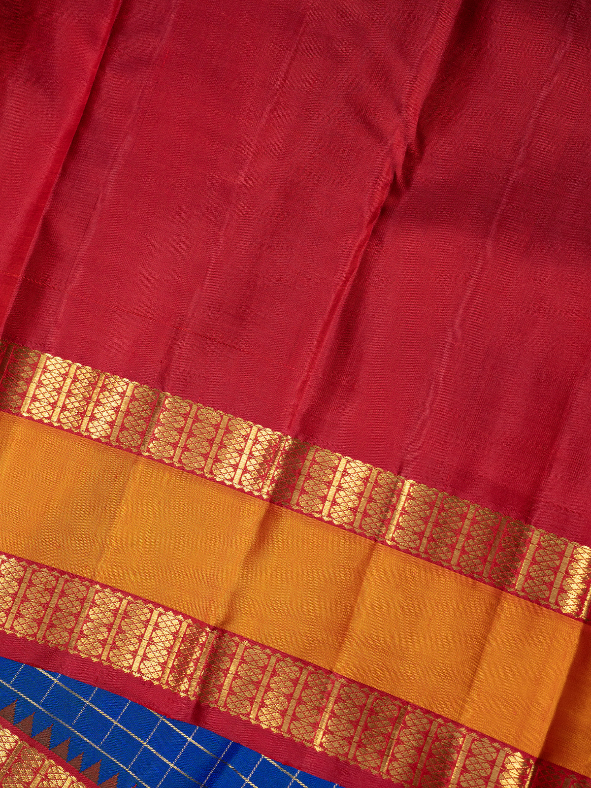 Mayilkazhuthu Zari Kattam Pure Kanjipuram Silk Saree CLSA12160