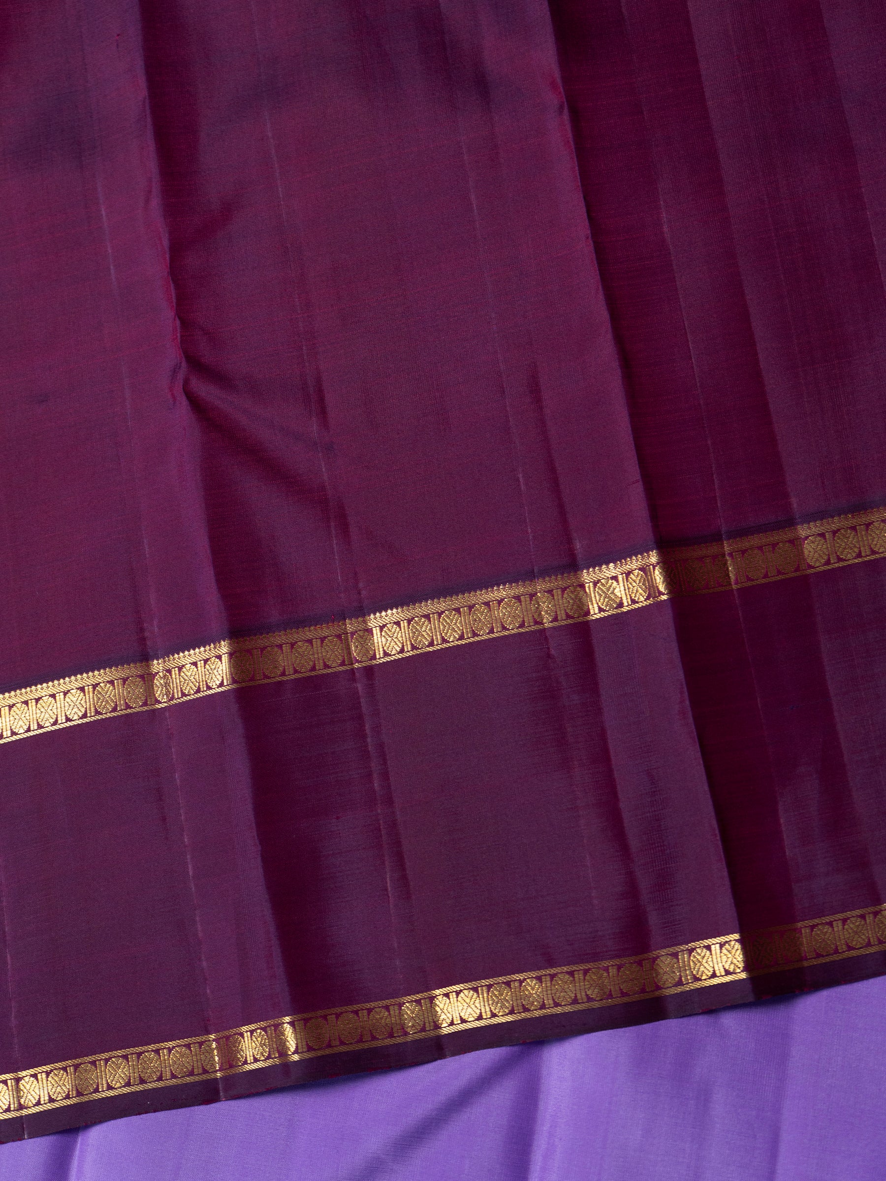 Lavender and deep purple  rettapet border/ Kanjipuram Silk Saree CLSA