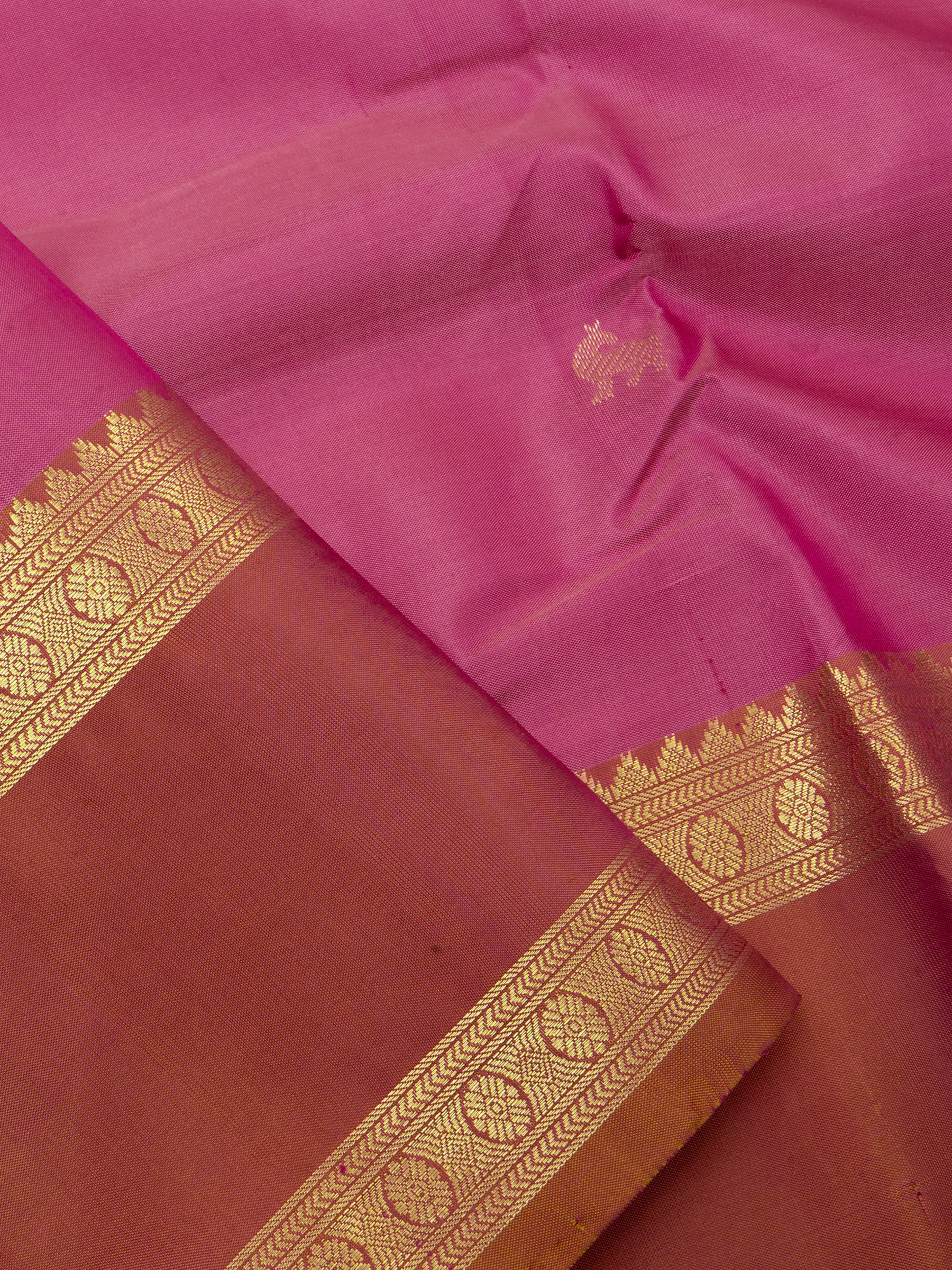 Pink rettapet border/ special edition kanjipuram silk CLSA5129