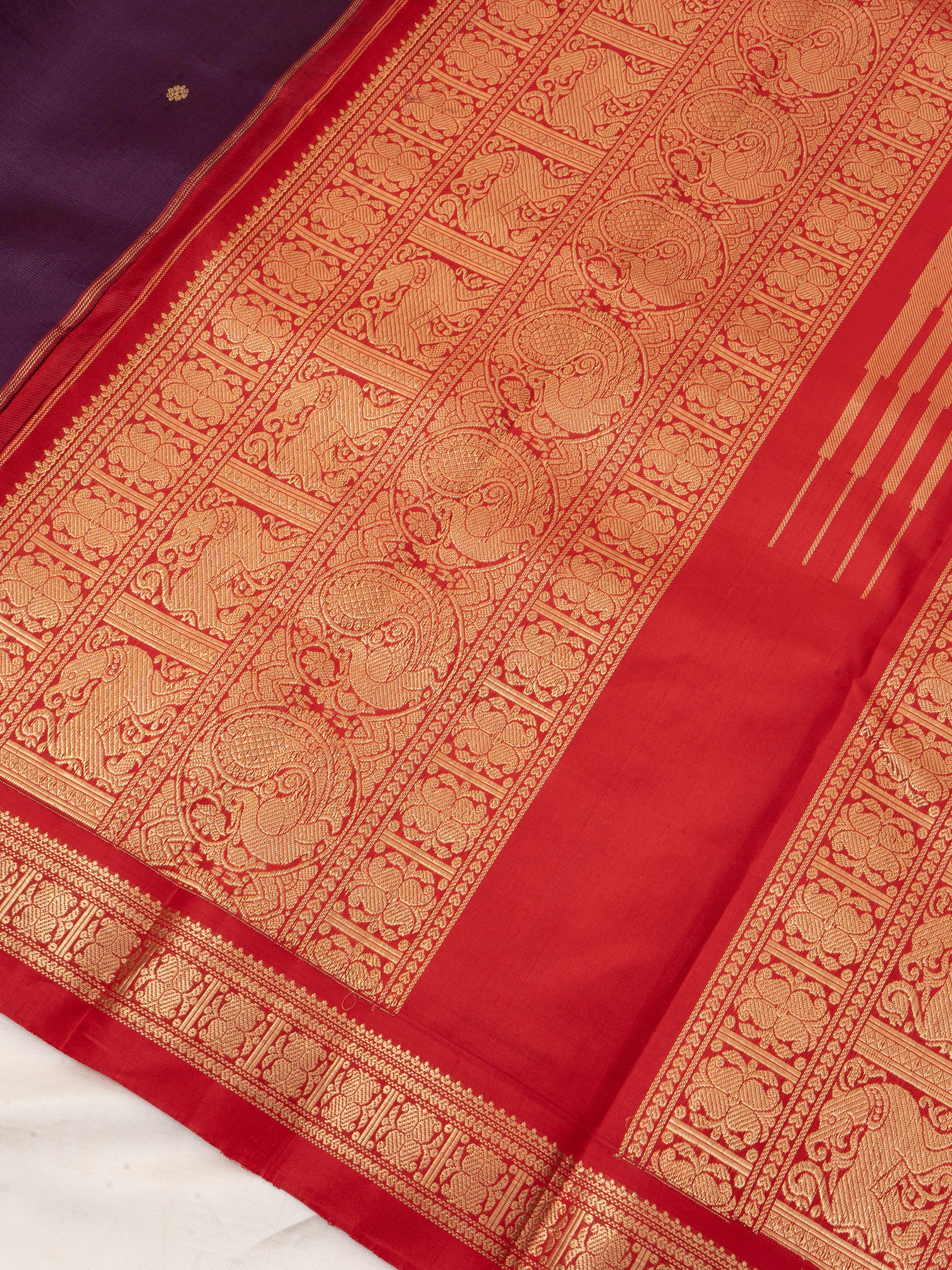 Deep navalpazham small border/special edition kanjipuram silk CLSA5816