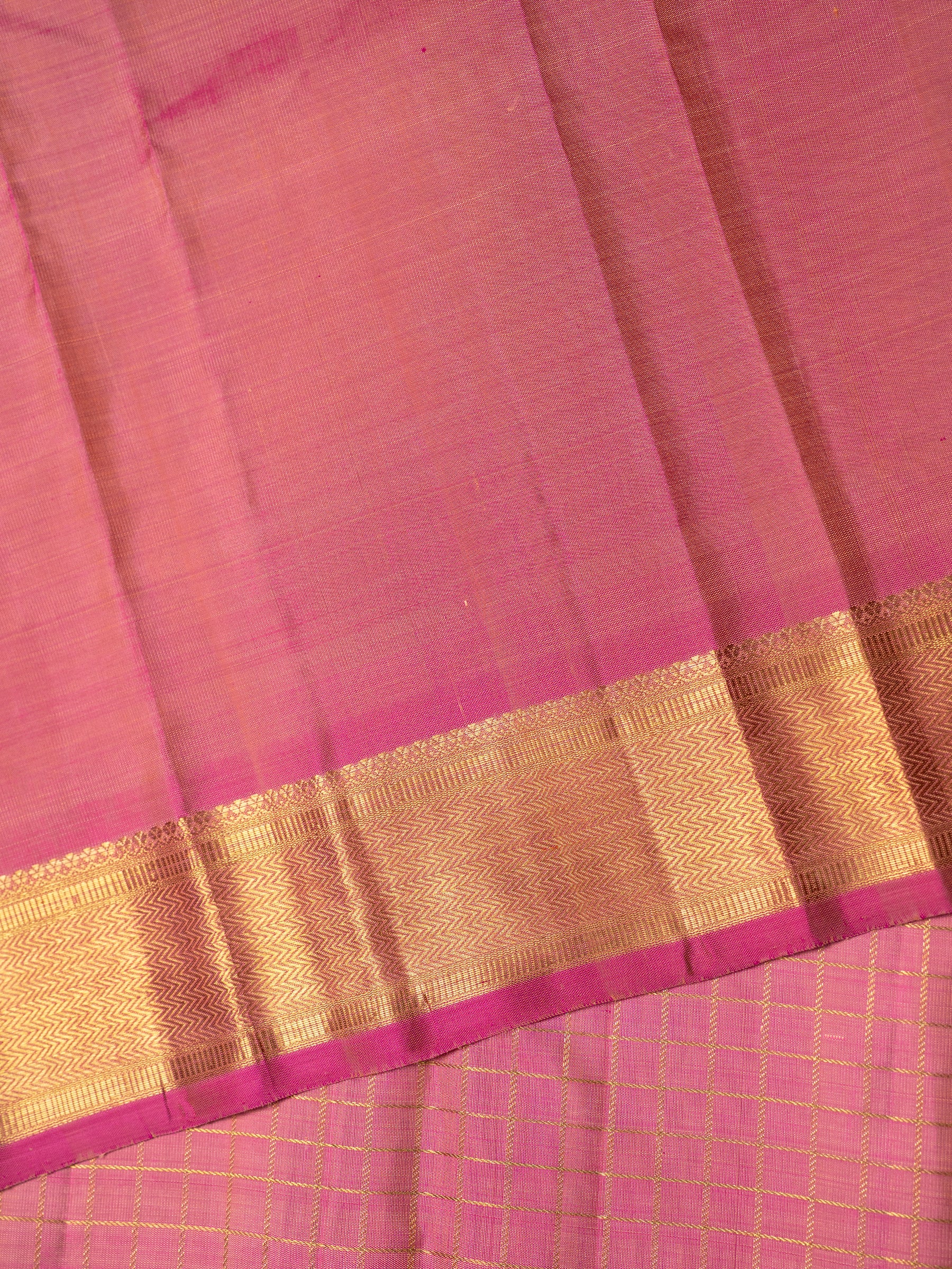 Onion pink zari kattam Kanjipuram Silk Saree CLSA5752