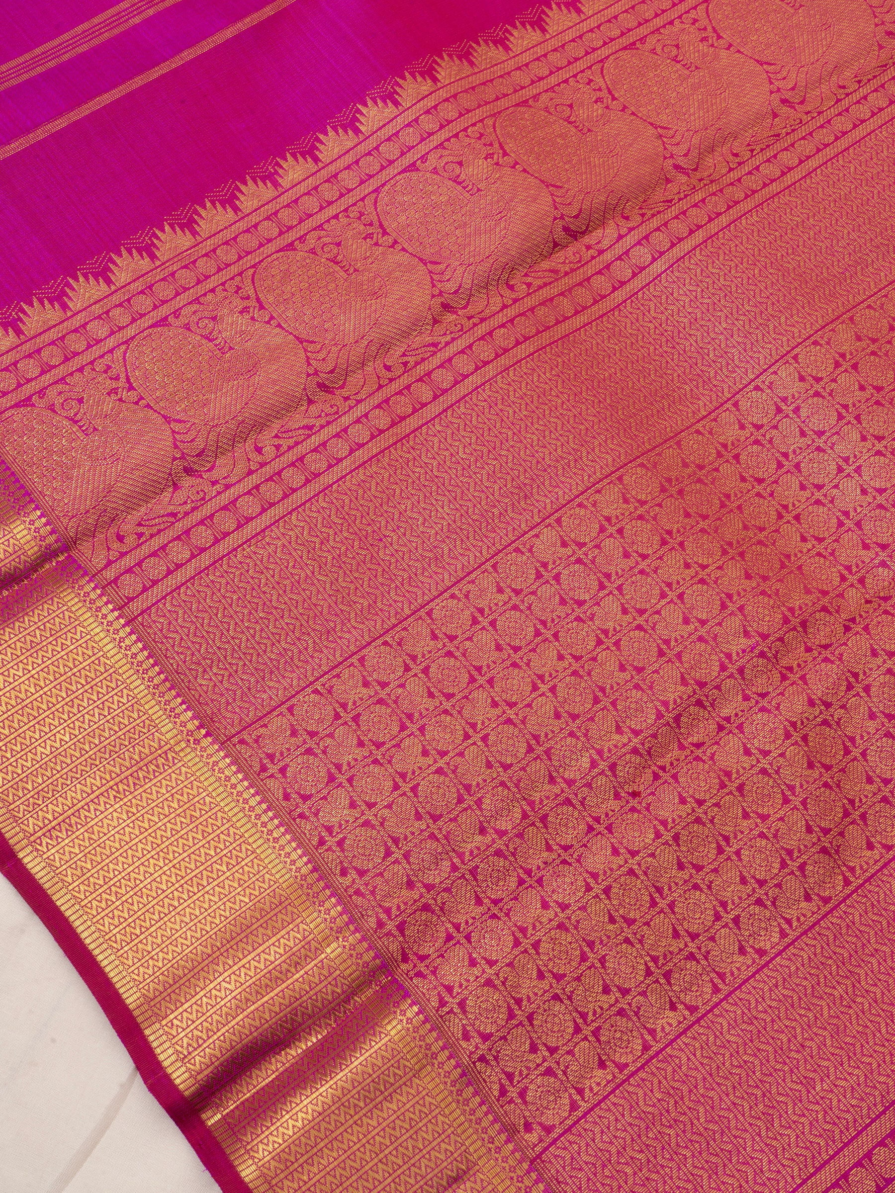 Pink geeti border/ Kanjivaram Silk Saree CLSA6103