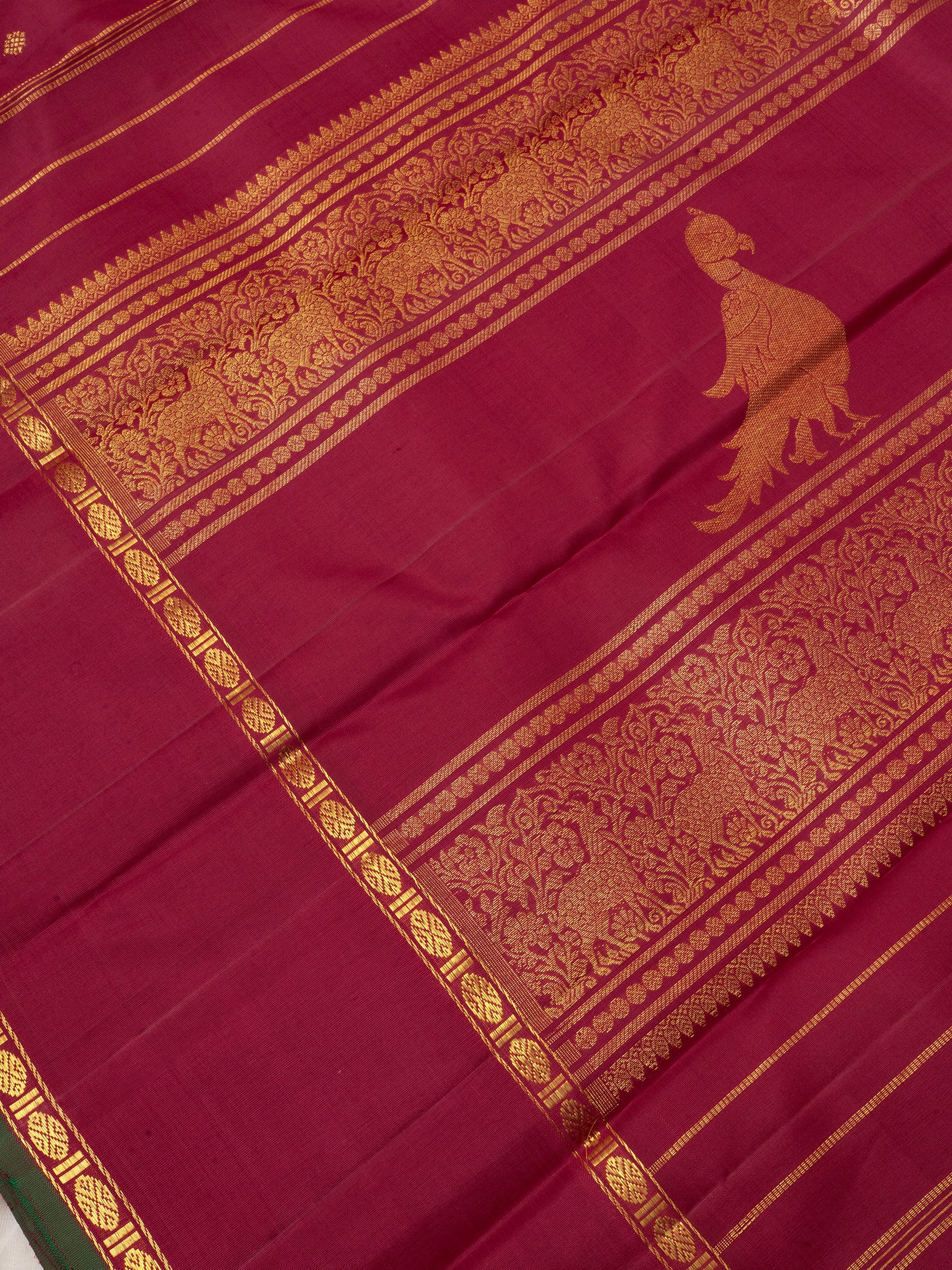 Araku rettapet border - Kili pallu / Kanjipuram Saree CLSA6278