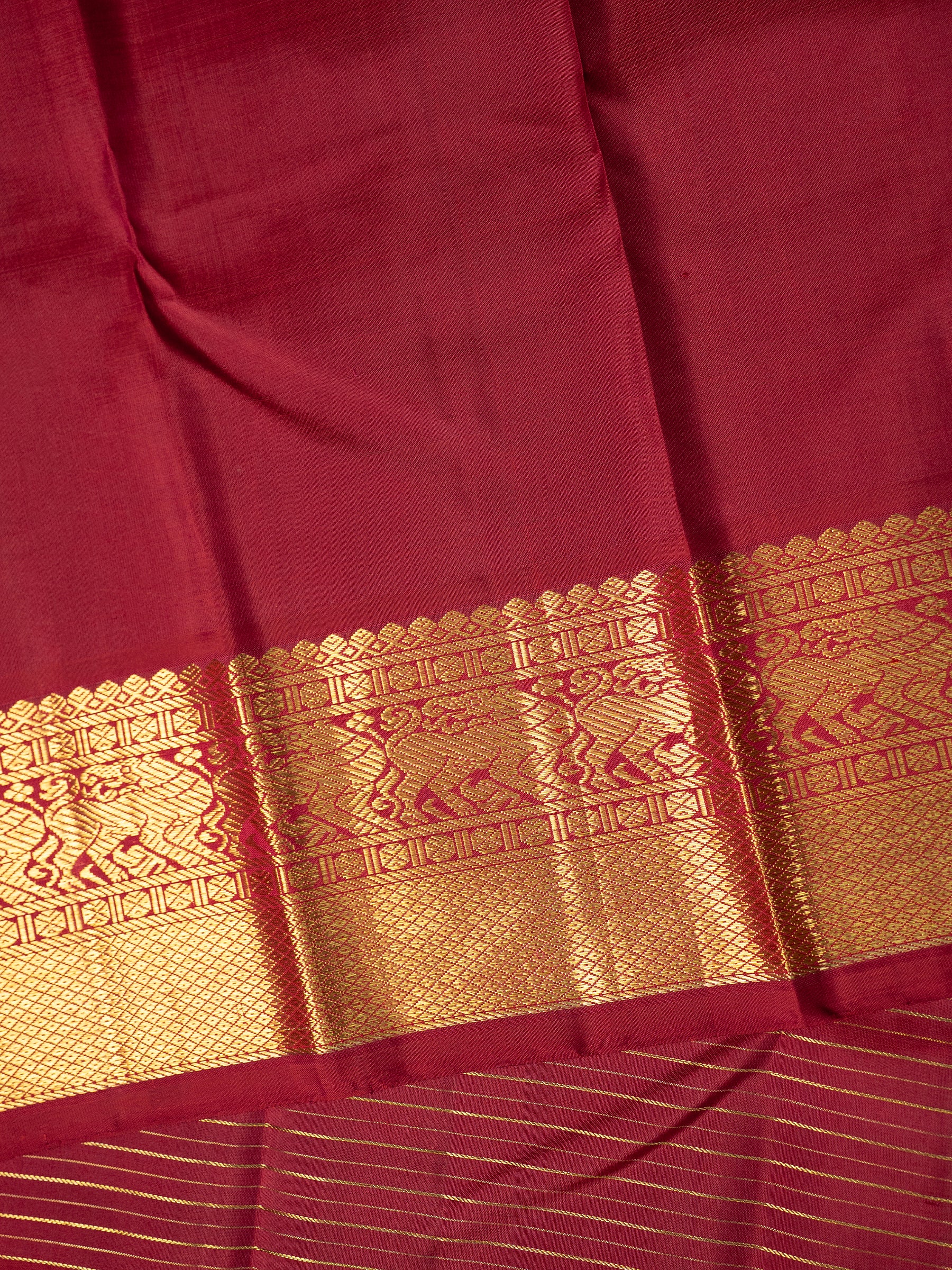 Vintage araku veldhari Kanjipuram Silk Saree CLSA6369