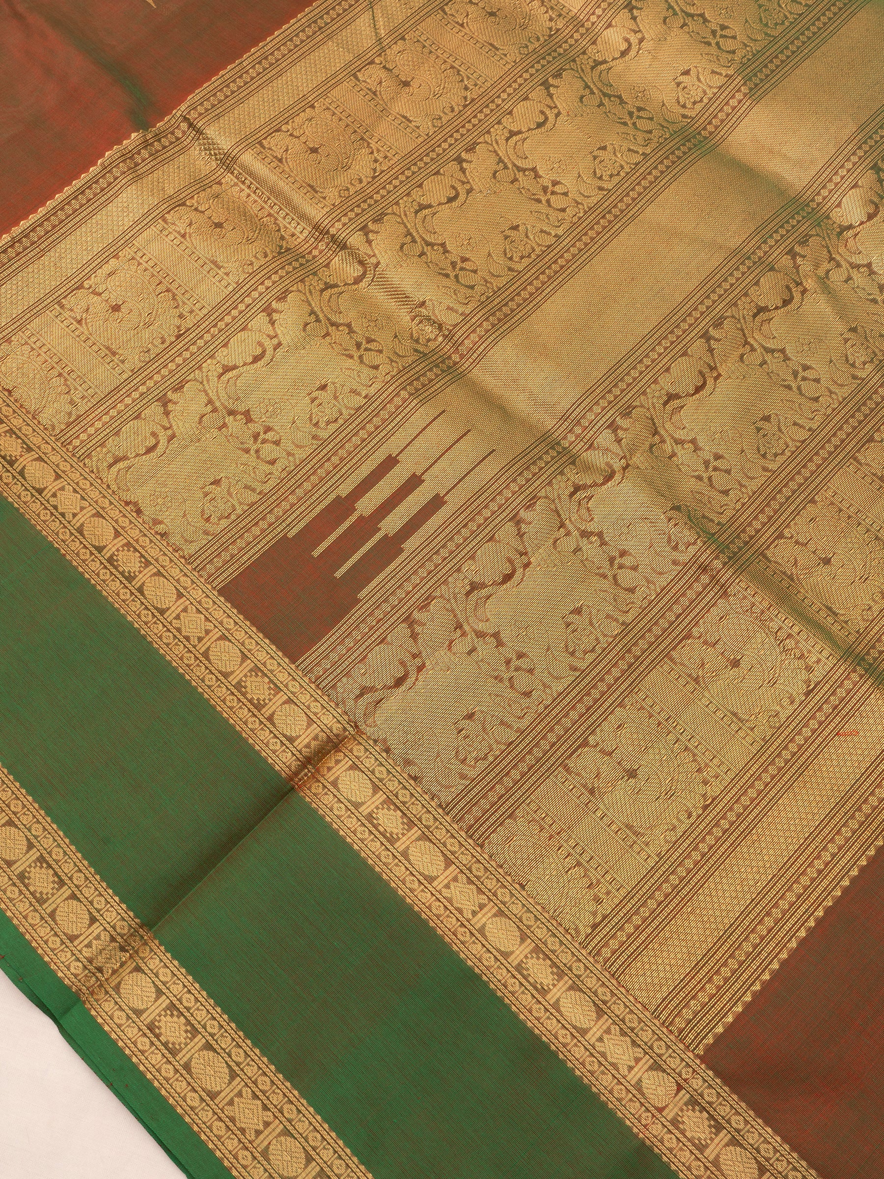 Maanthulir kili butta rettapet border/ Silk Cotton Saree CLSA6612