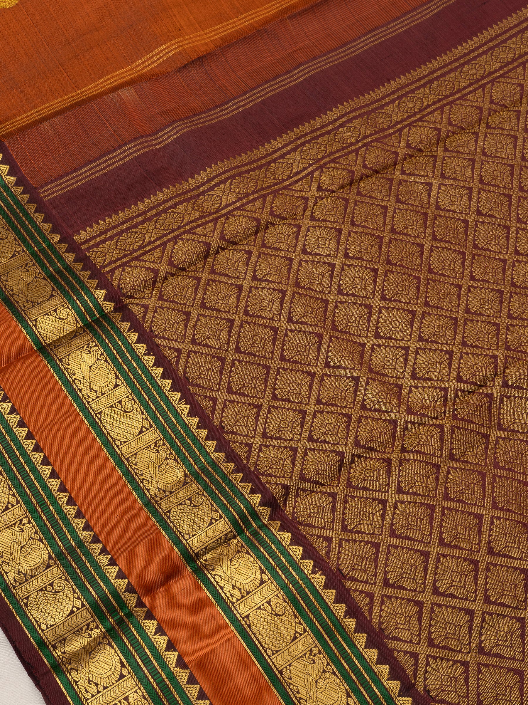 Rust retta pet / Arani Silk Saree CLSA6688