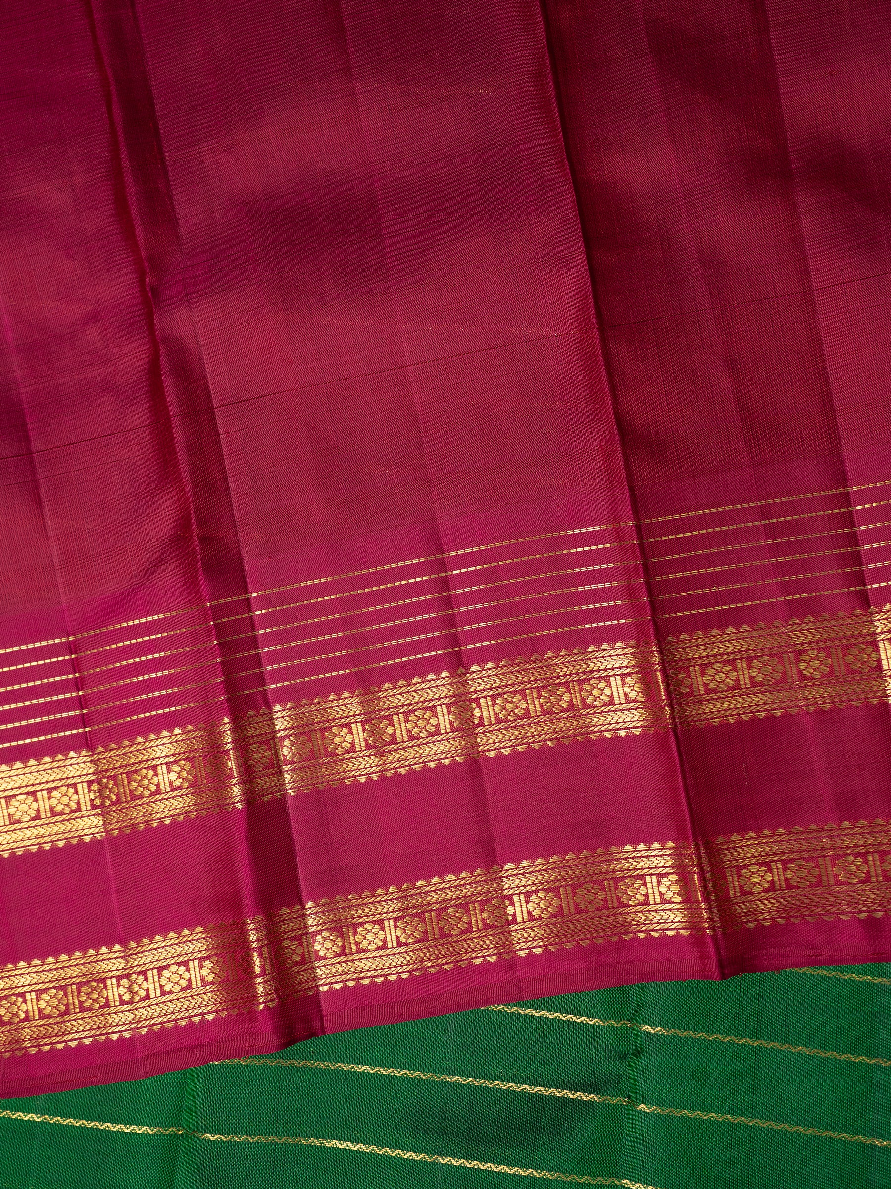 Vintage veldhari korvai Kanjipuram Silk Saree CLSA7024