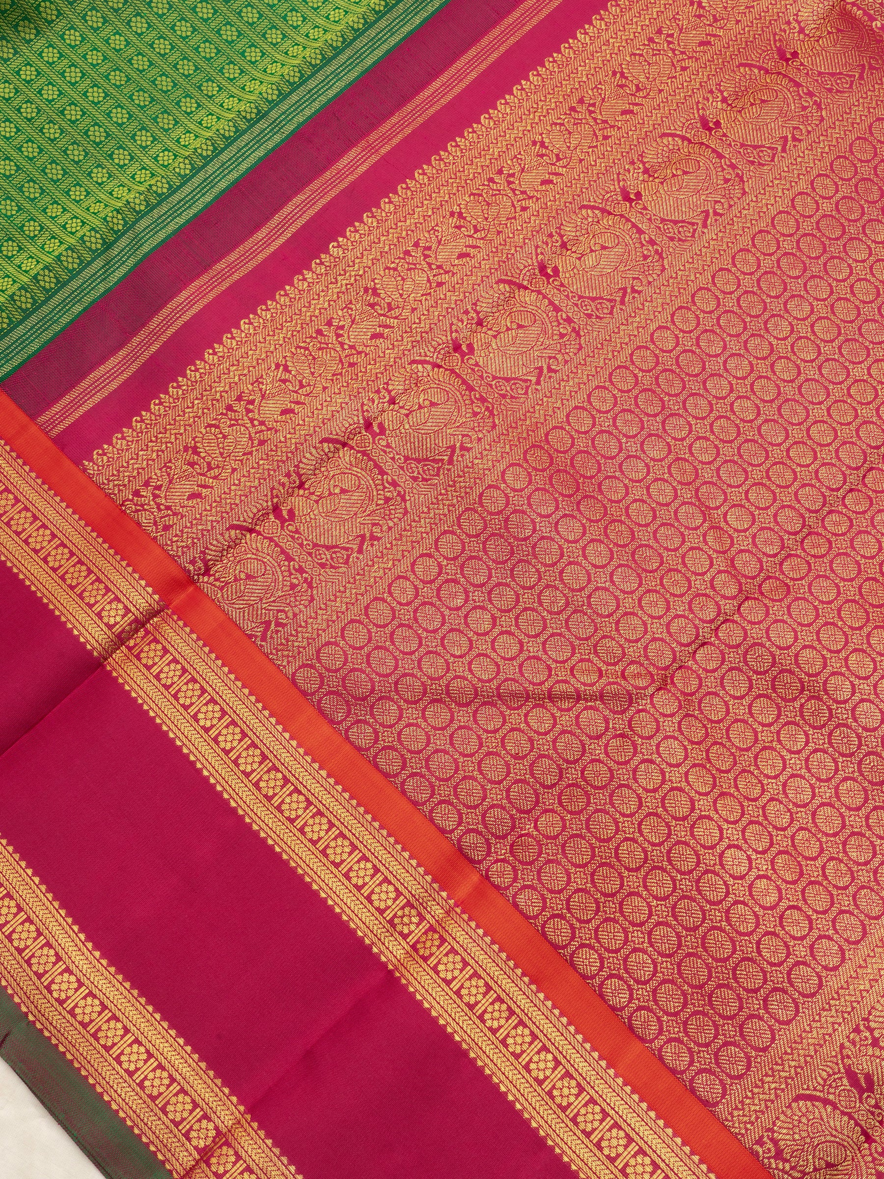 Laksham Butta Korvai Thread work Kanjipuram Silk Saree CLSA8299