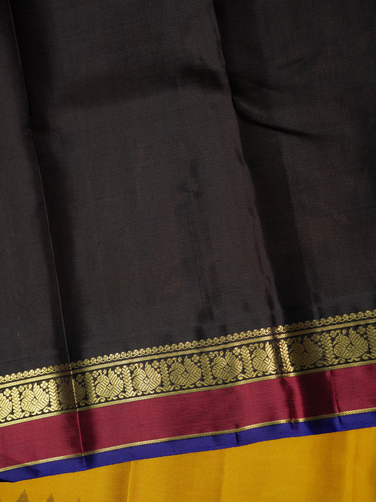 Yellow Kai Korvai /Kanjipuram Silk Saree CLSA8175