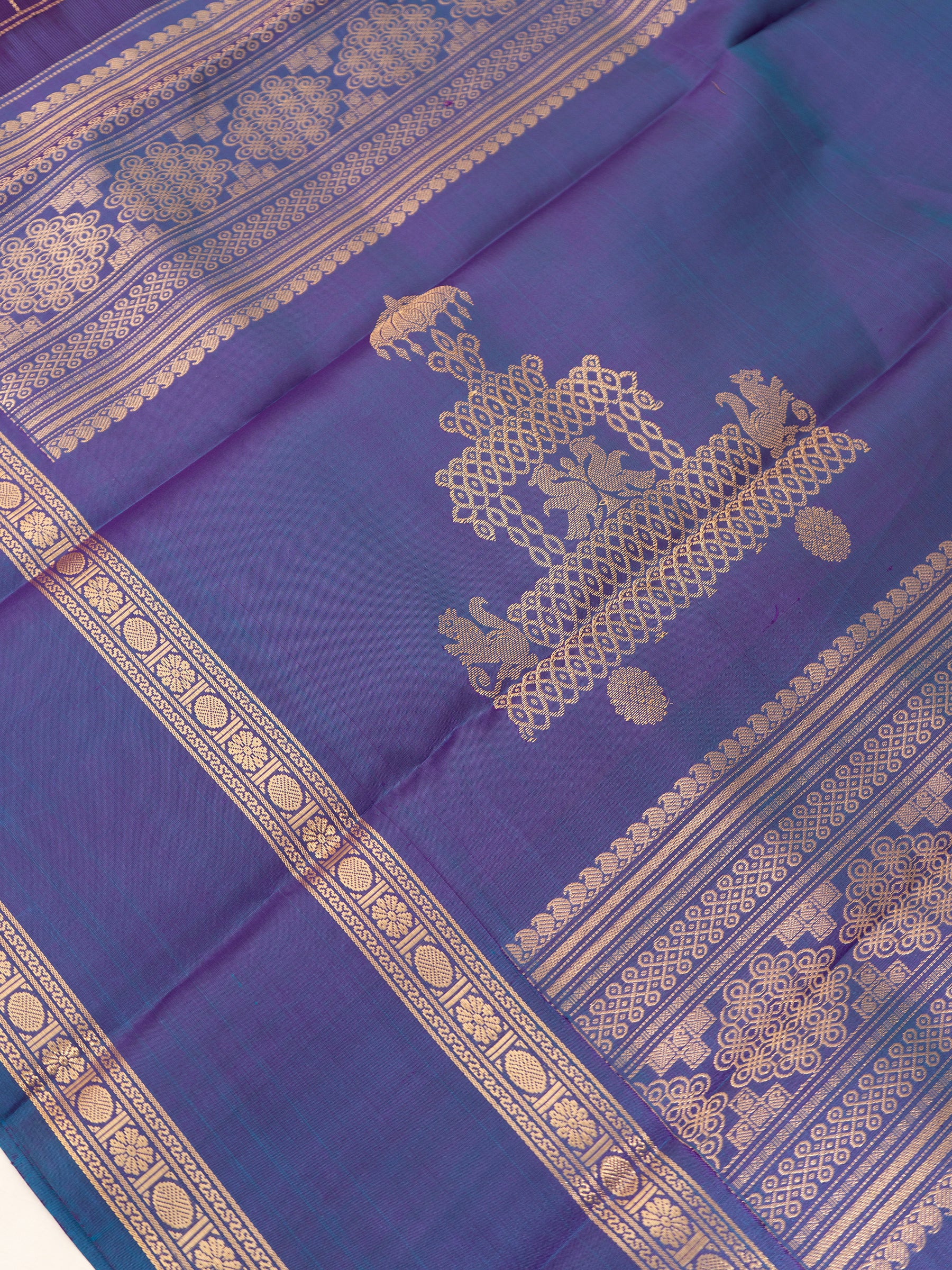 Purple kattam kolam and lavender unique pallu / Special Edition Silk CLSA8365