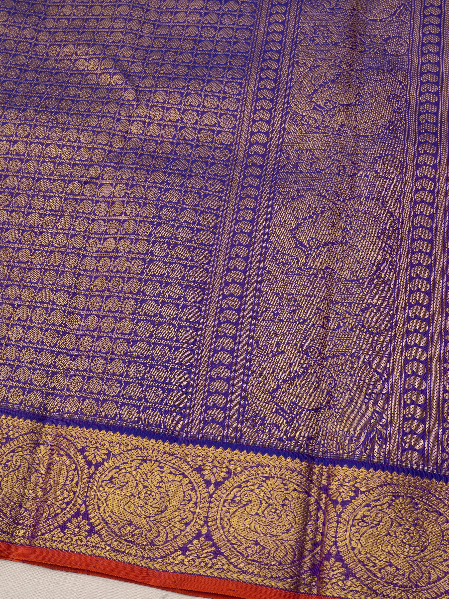 Sneha green and violet korvai / Arani Silk Saree CLSA9054