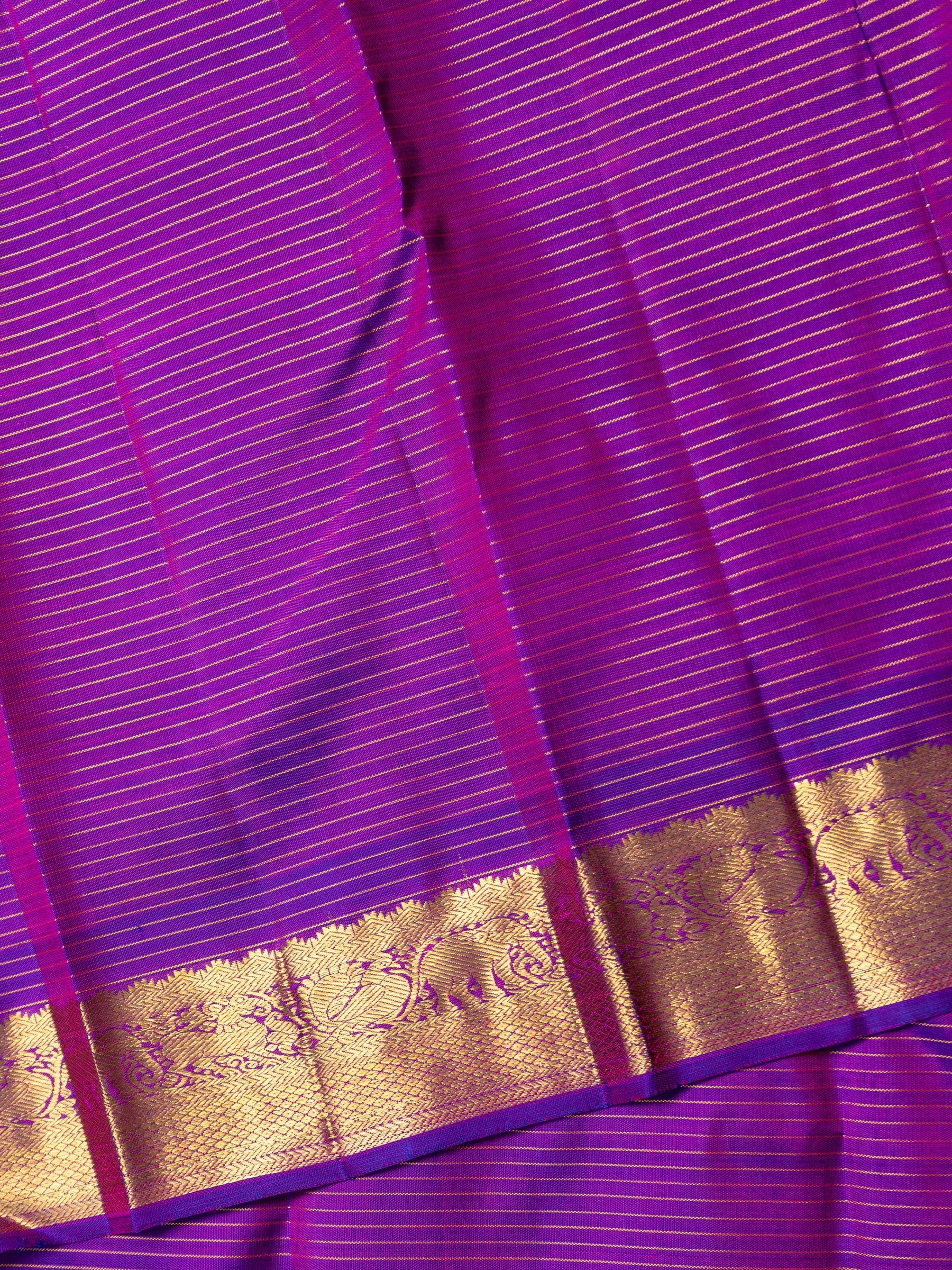 Purple thanthi kambi Kanjipuram Silk Saree CLSA9338