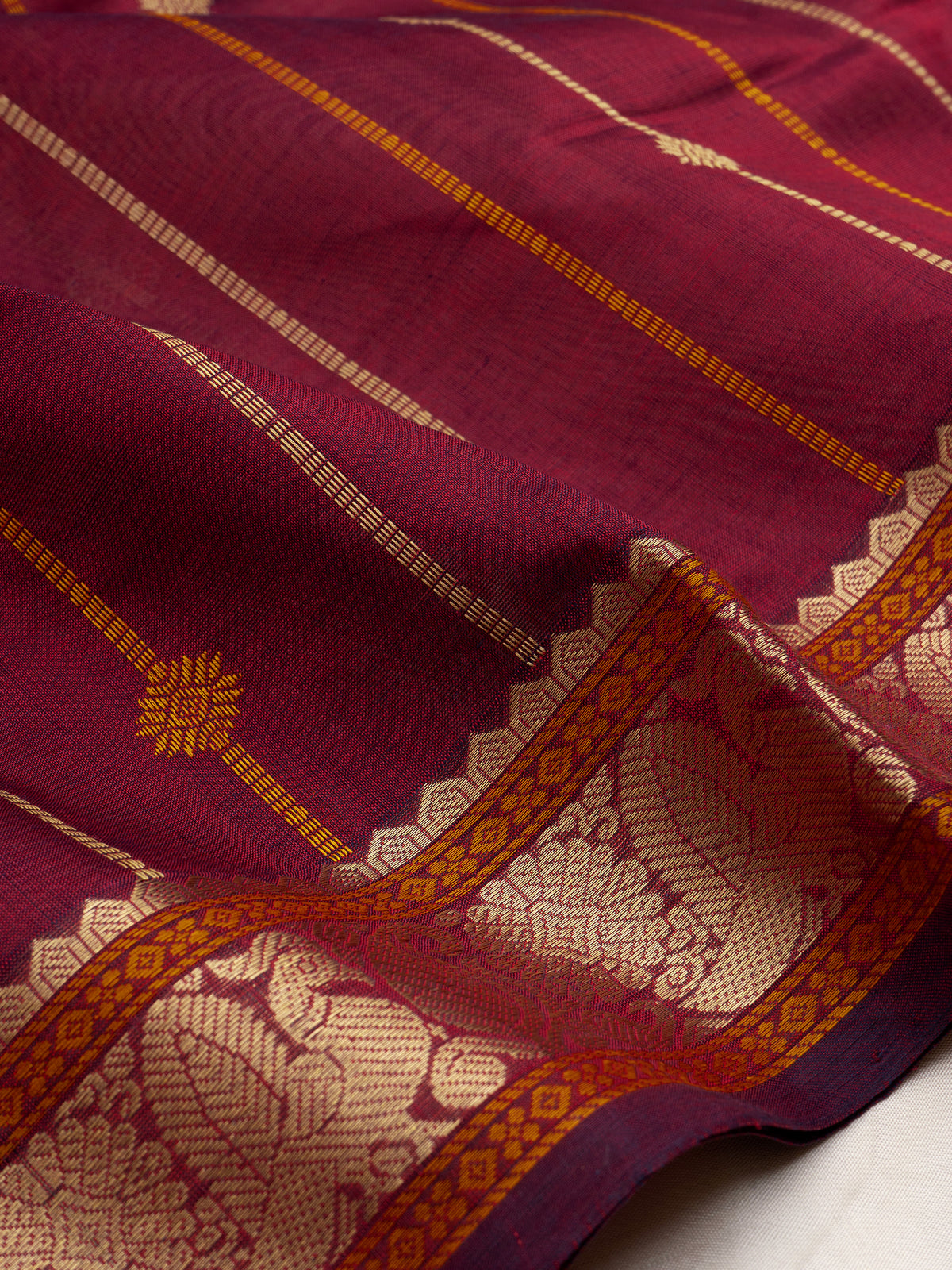 Araku veldari style stripes / Silk Cotton Saree CLSA9536