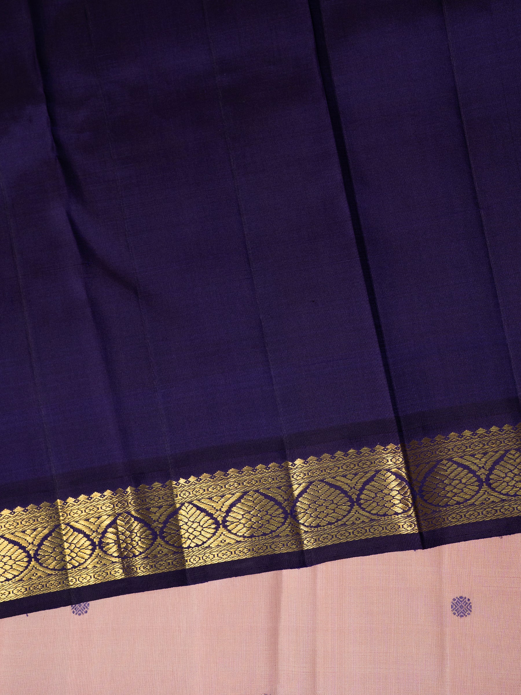 Pastel pink Kai Korvai Kanjipuram Silk Saree CLSA9632