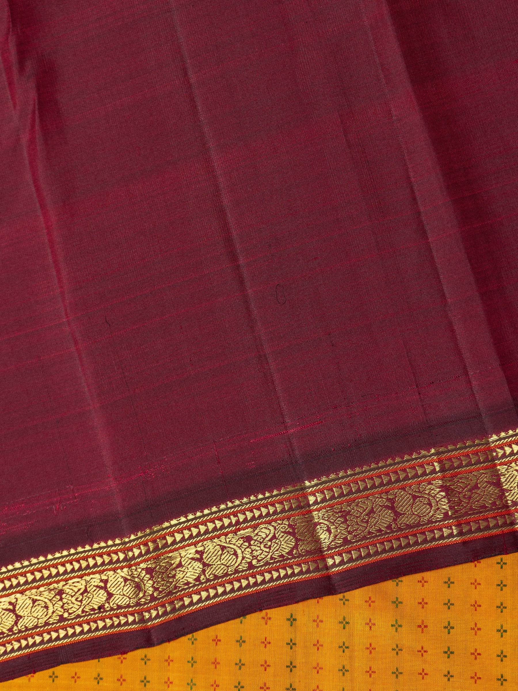 Yellow plus Butta Korvai Kanjipuram Silk Saree CLSA9638