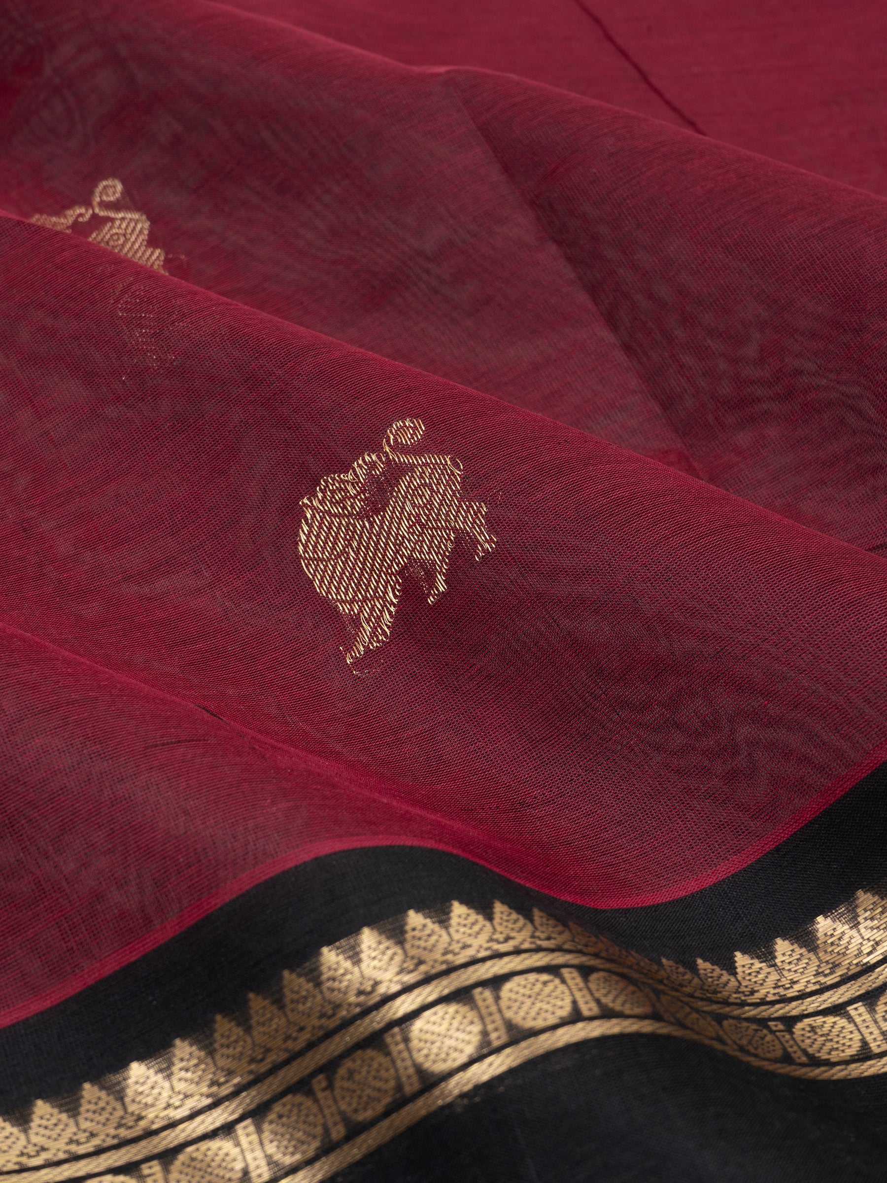Deep Araku yazhli butta / Silk Cotton Saree CLSA9680